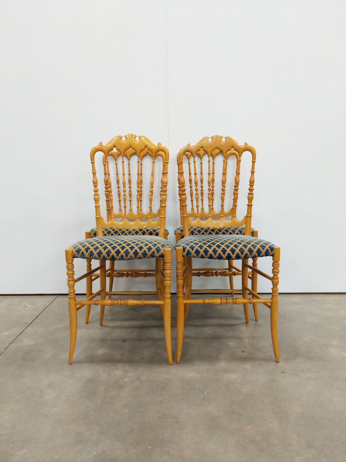 Set of 4 Vintage Italian Chiavari Dining Chairs