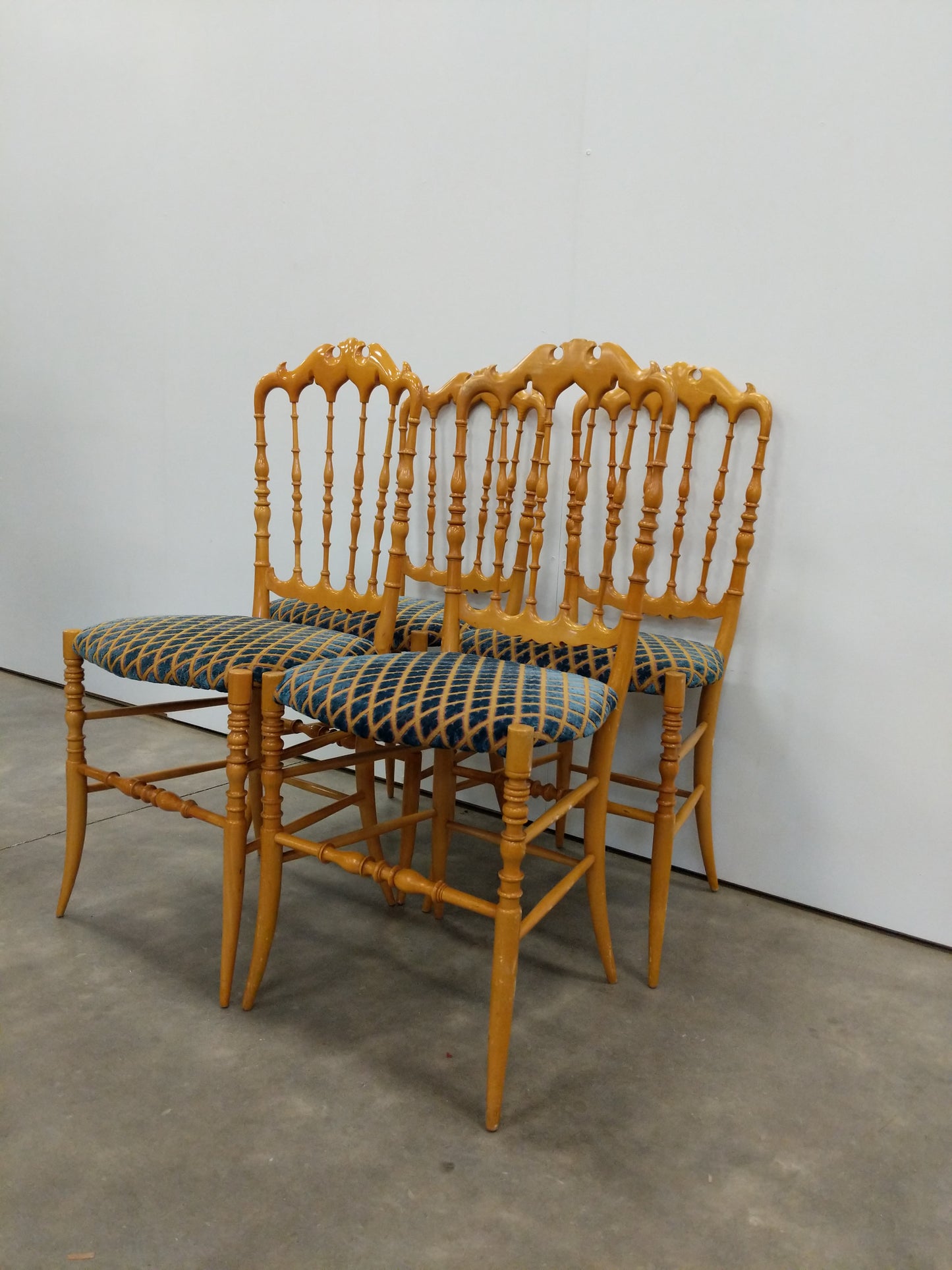 Set of 4 Vintage Italian Chiavari Dining Chairs