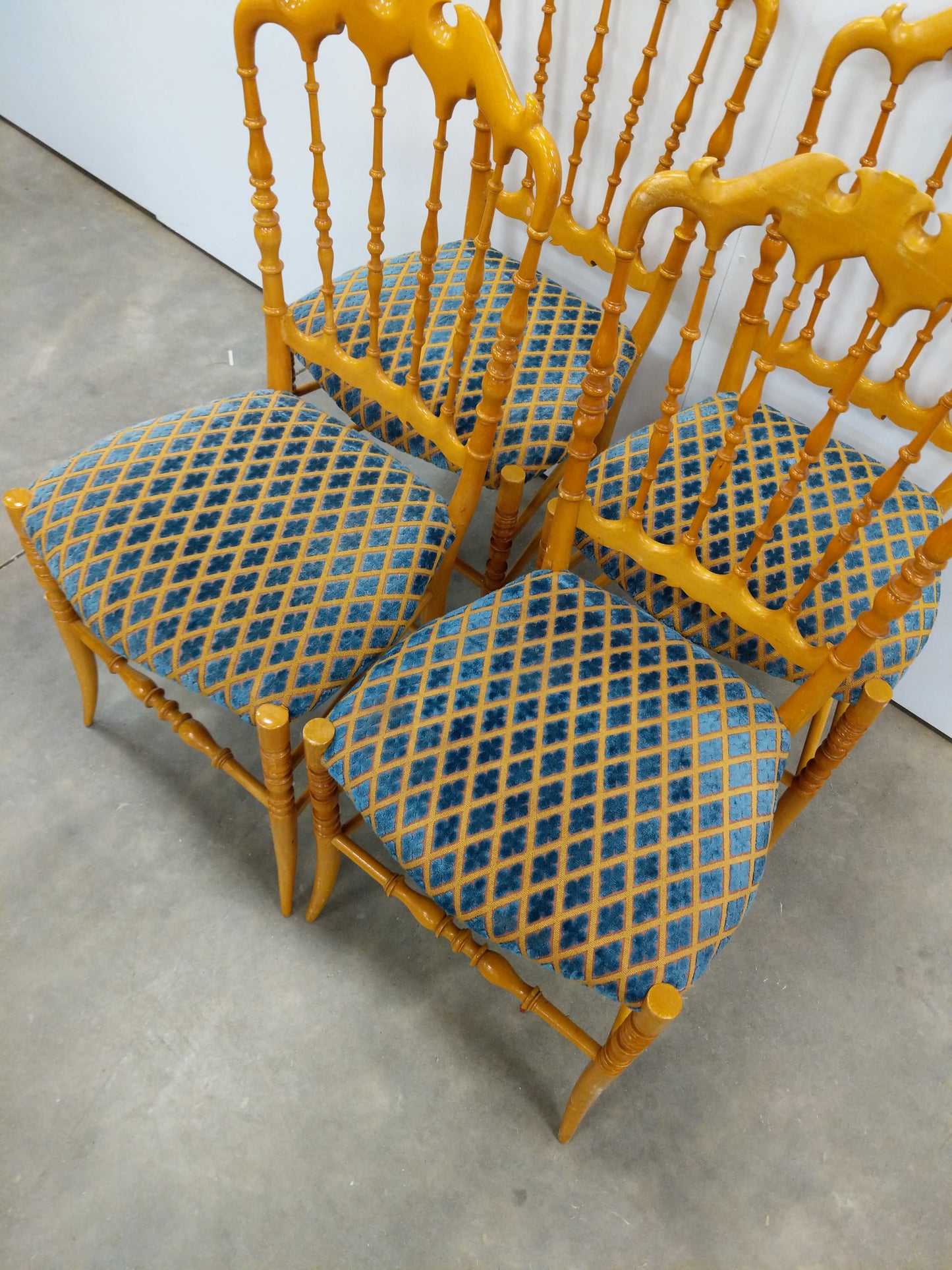 Set of 4 Vintage Italian Chiavari Dining Chairs