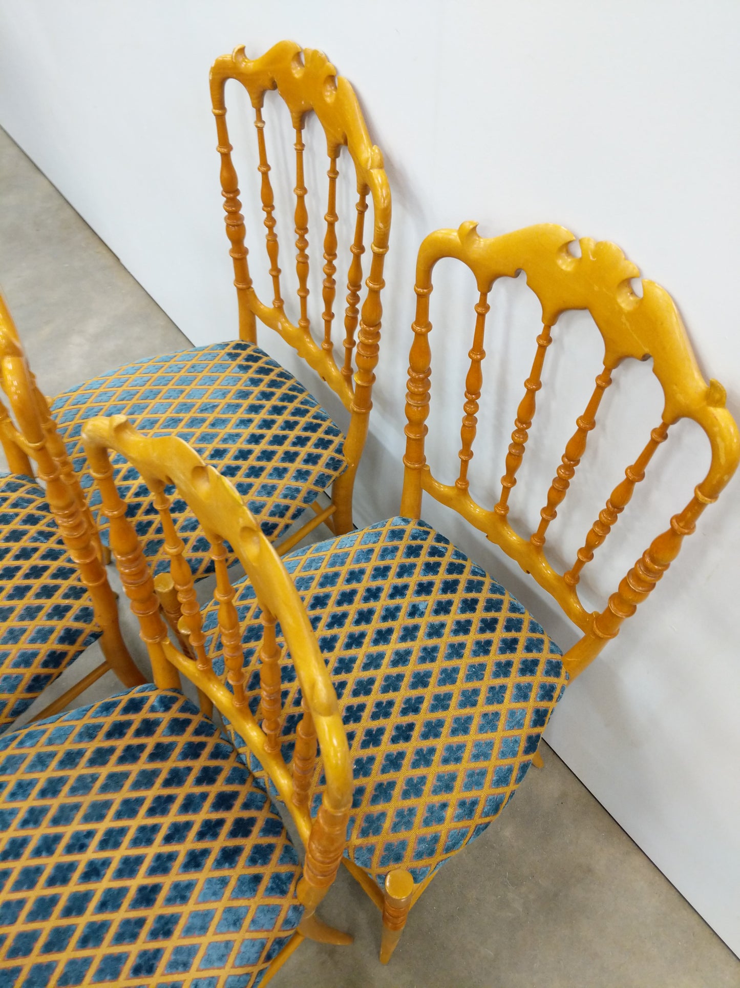 Set of 4 Vintage Italian Chiavari Dining Chairs