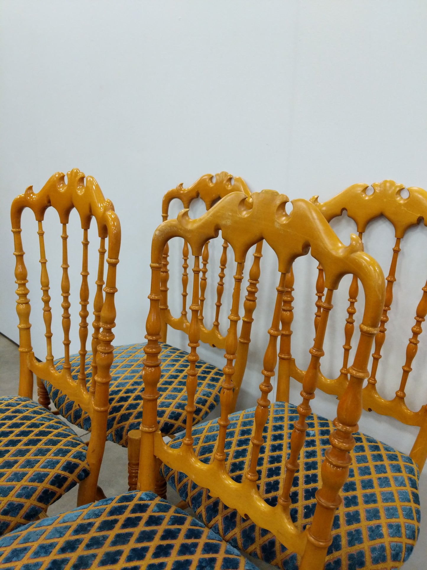 Set of 4 Vintage Italian Chiavari Dining Chairs