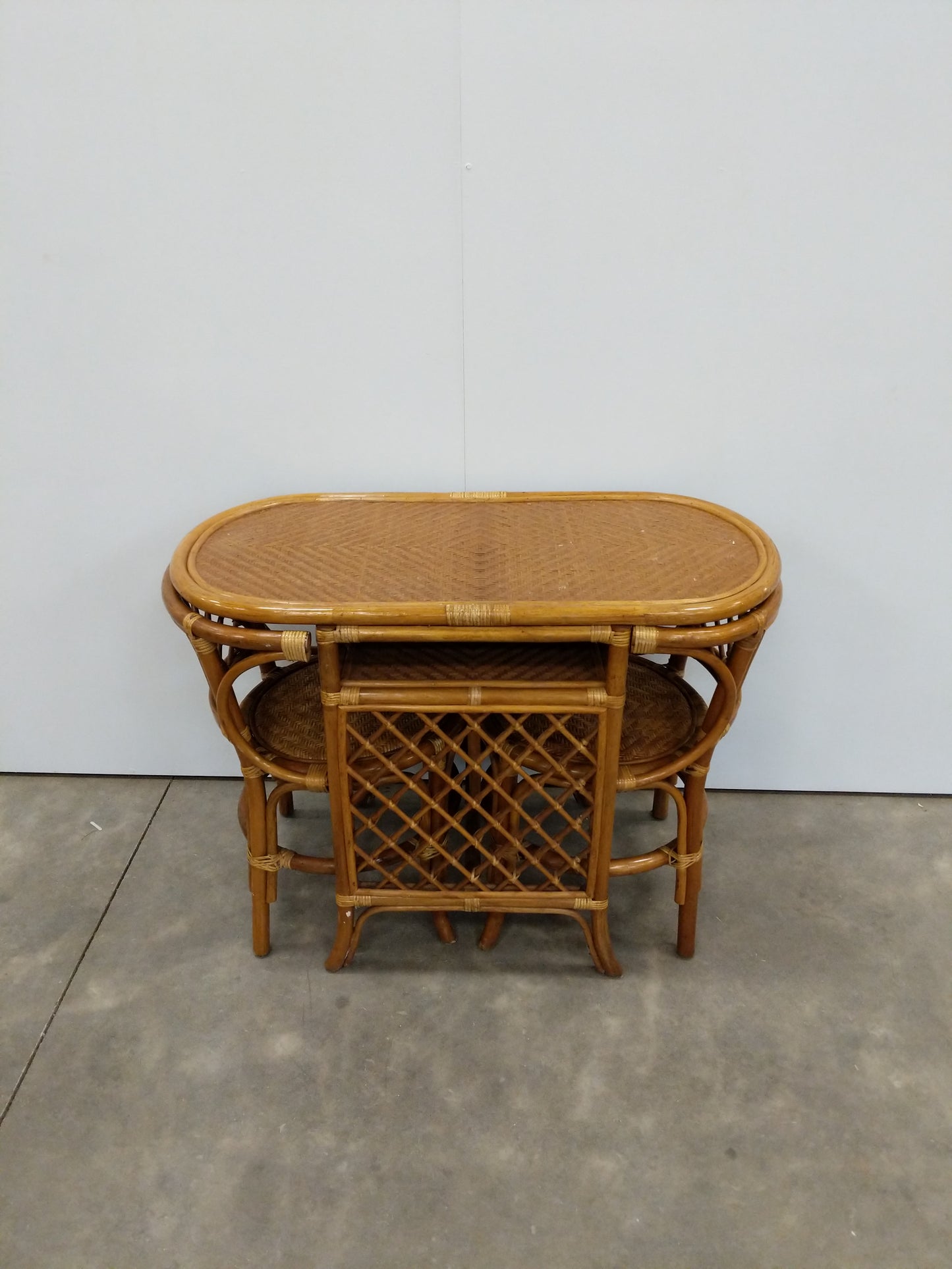 Vintage Italian Style Bamboo Cafe / Dining Set