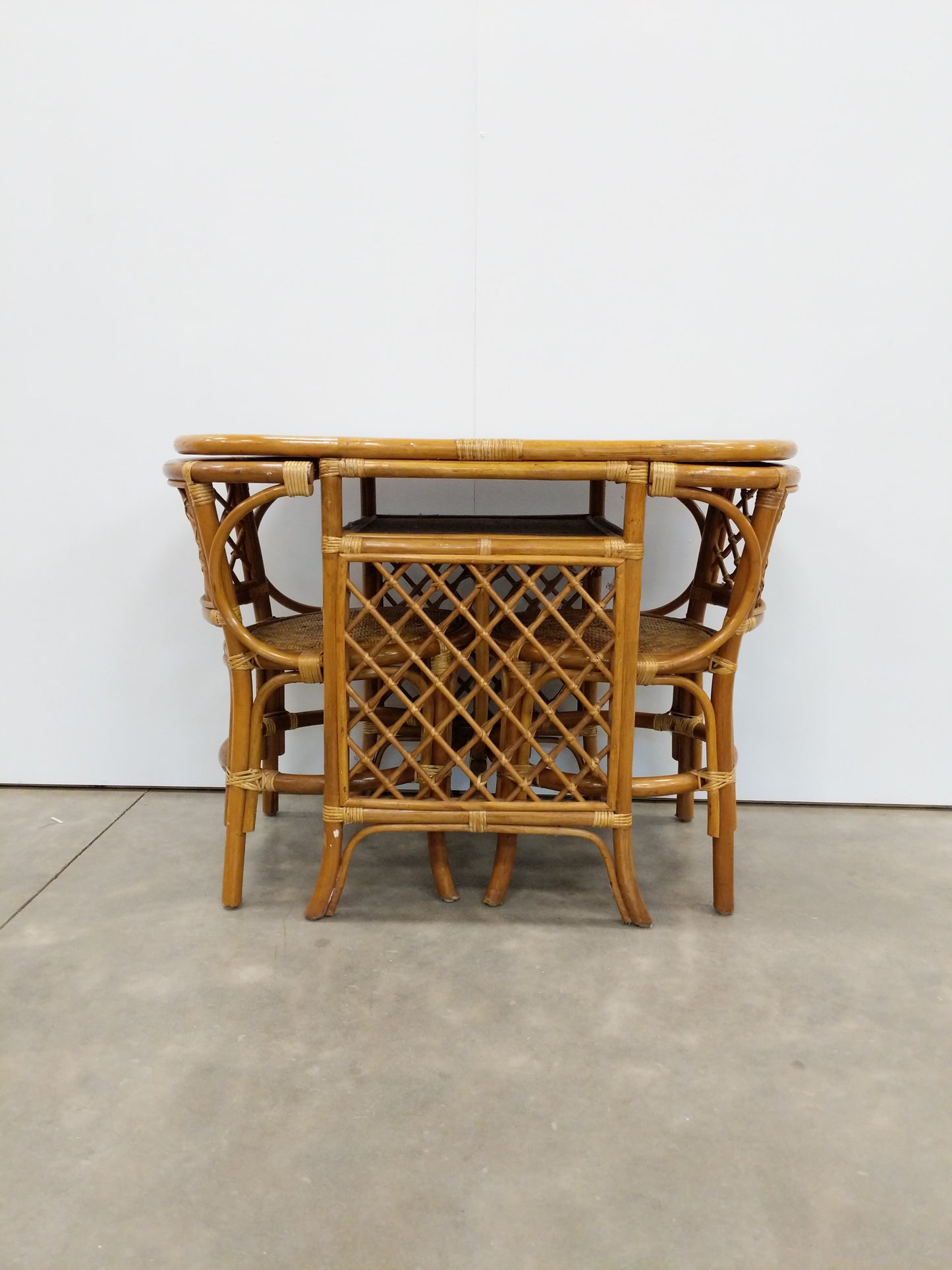 Vintage Italian Style Bamboo Cafe / Dining Set