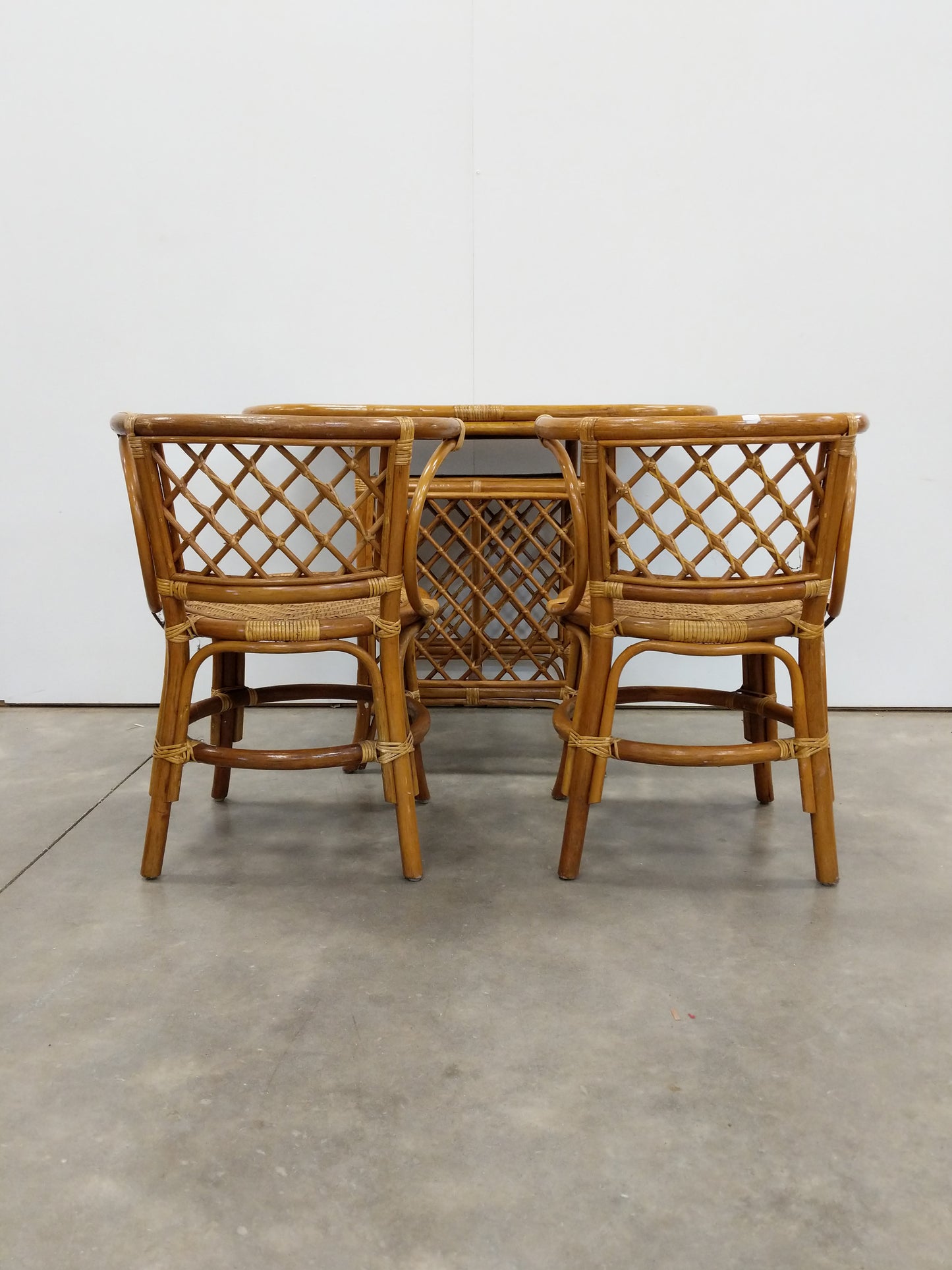 Vintage Italian Style Bamboo Cafe / Dining Set