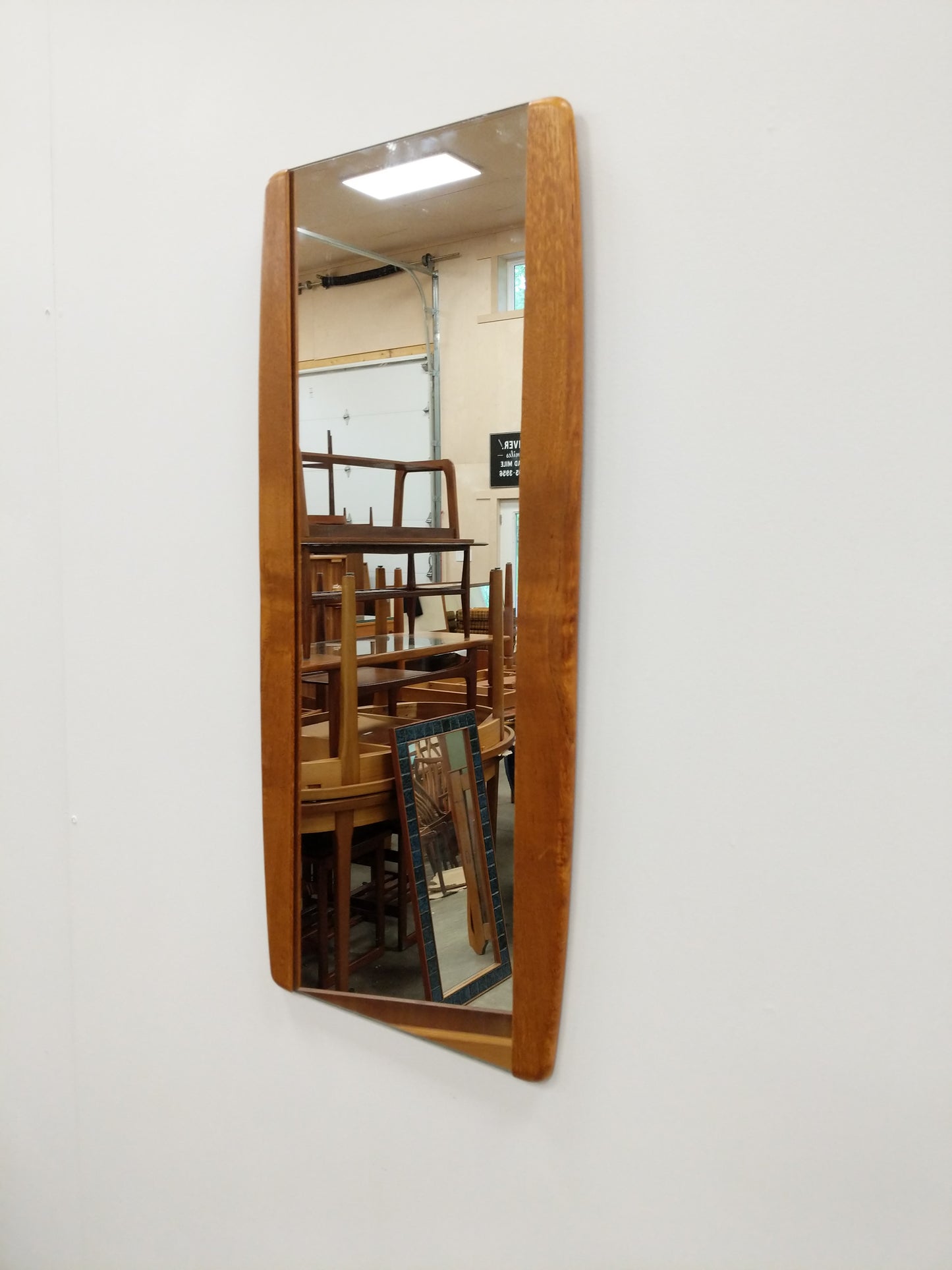 Vintage Mid Century Modern Teak Mirror