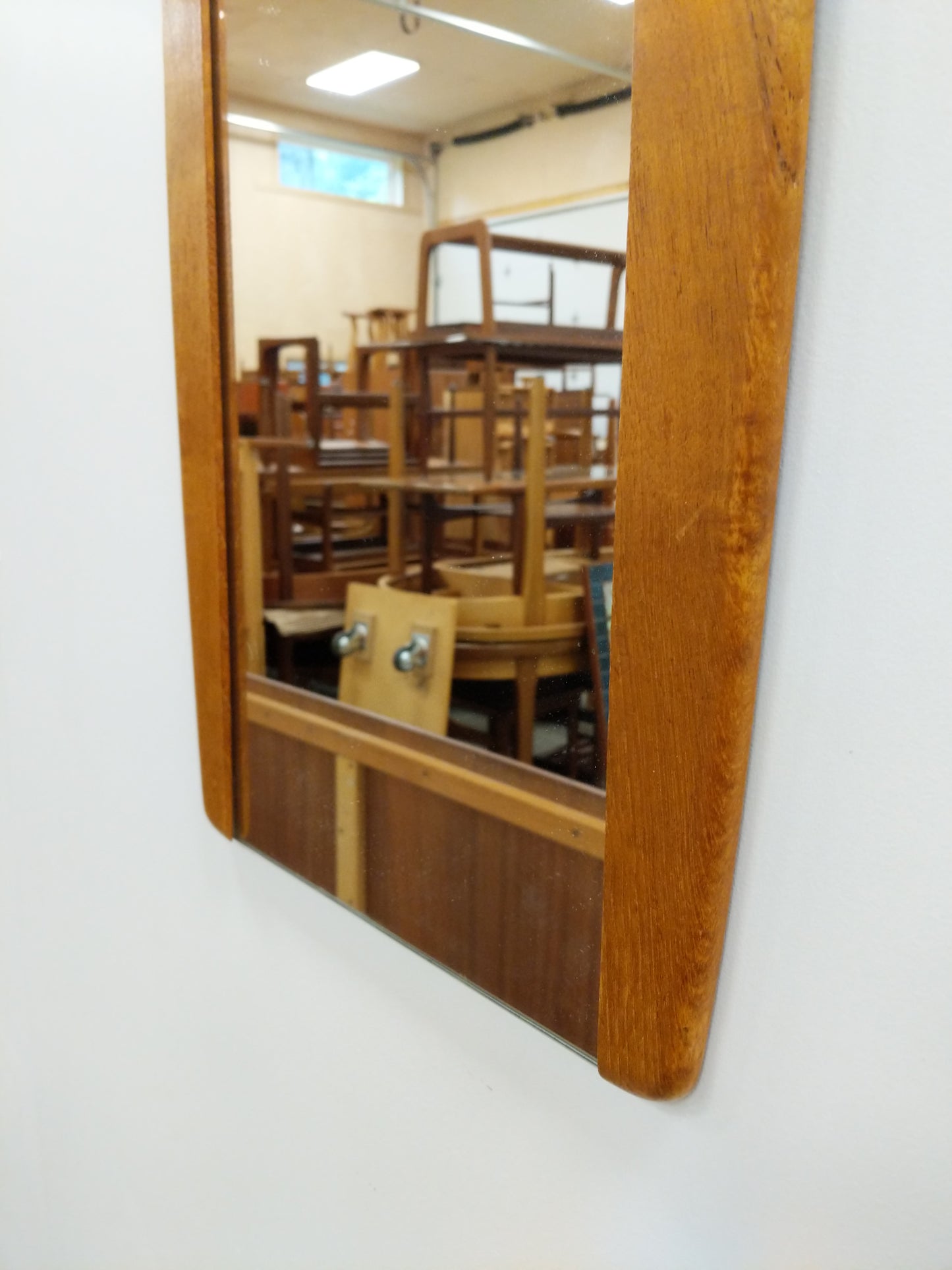Vintage Mid Century Modern Teak Mirror