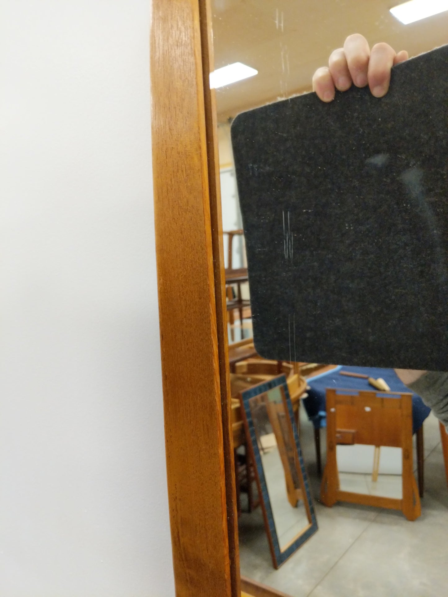 Vintage Mid Century Modern Teak Mirror