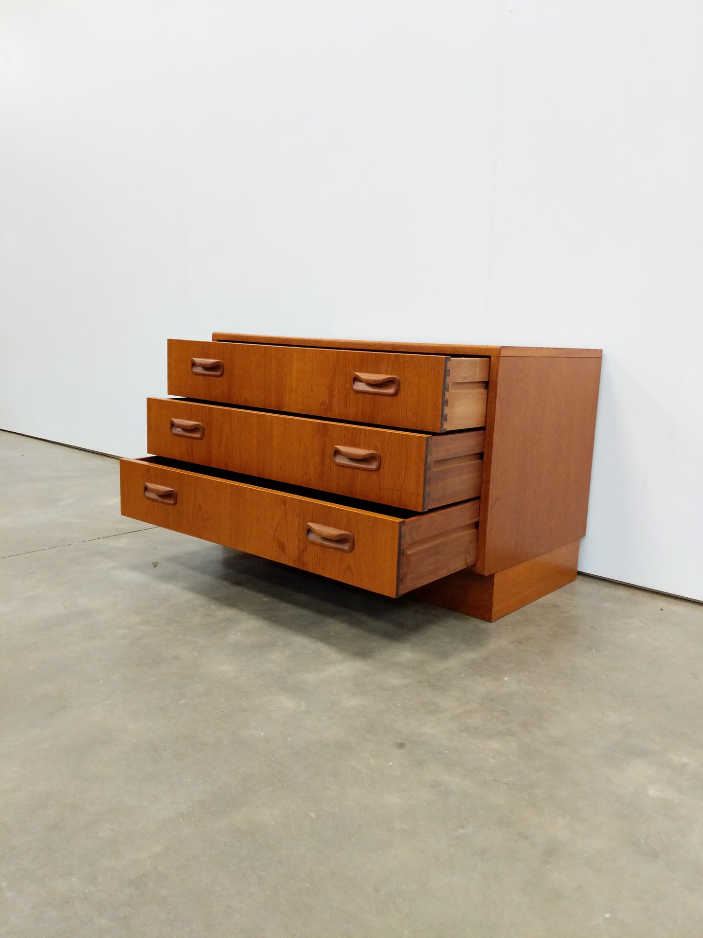 Vintage Mid Century Modern Teak Low Dresser by G Plan
