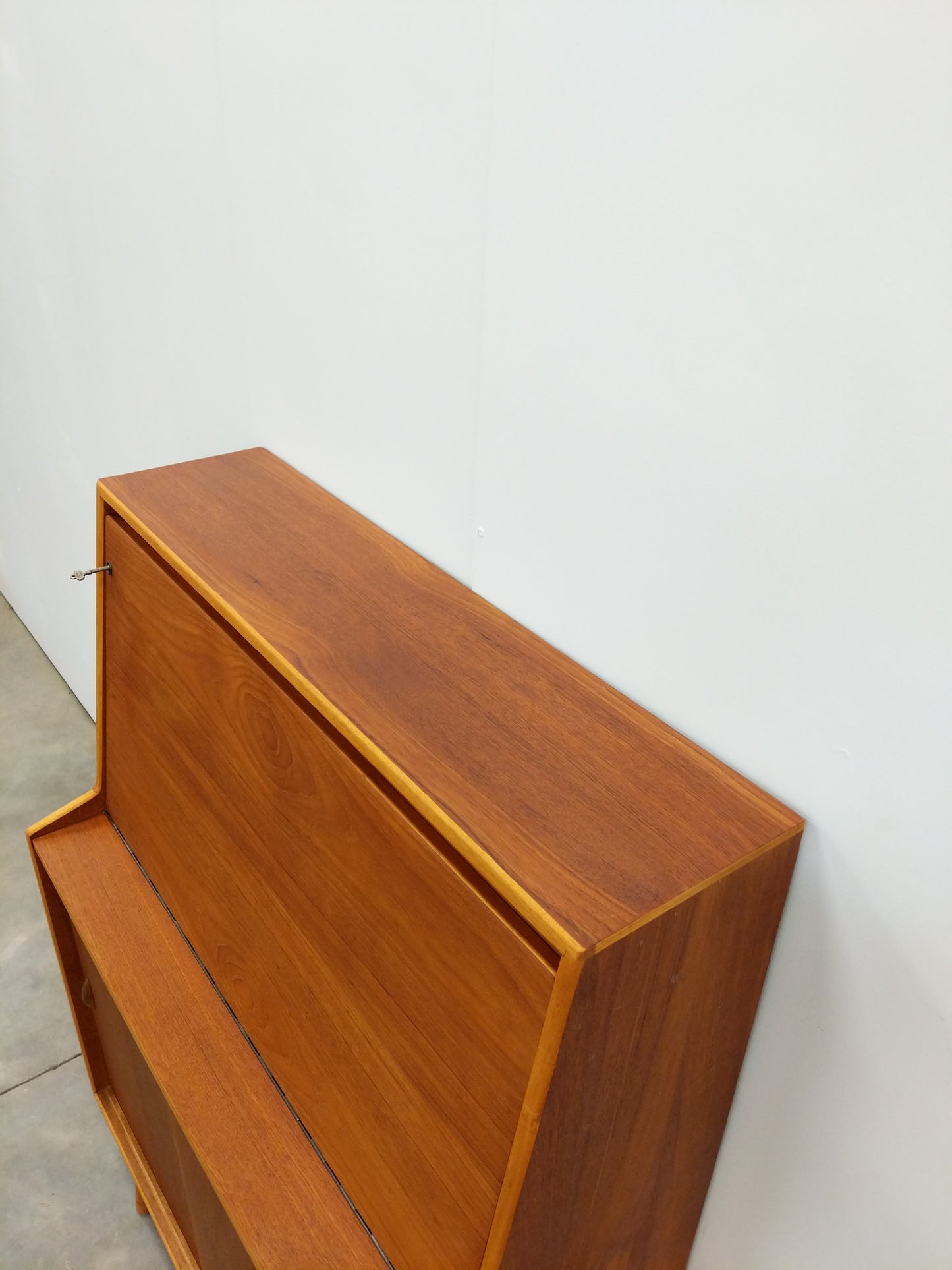 Vintage Mid Century Modern Teak Secretary Desk by Herbert E. Gibbs