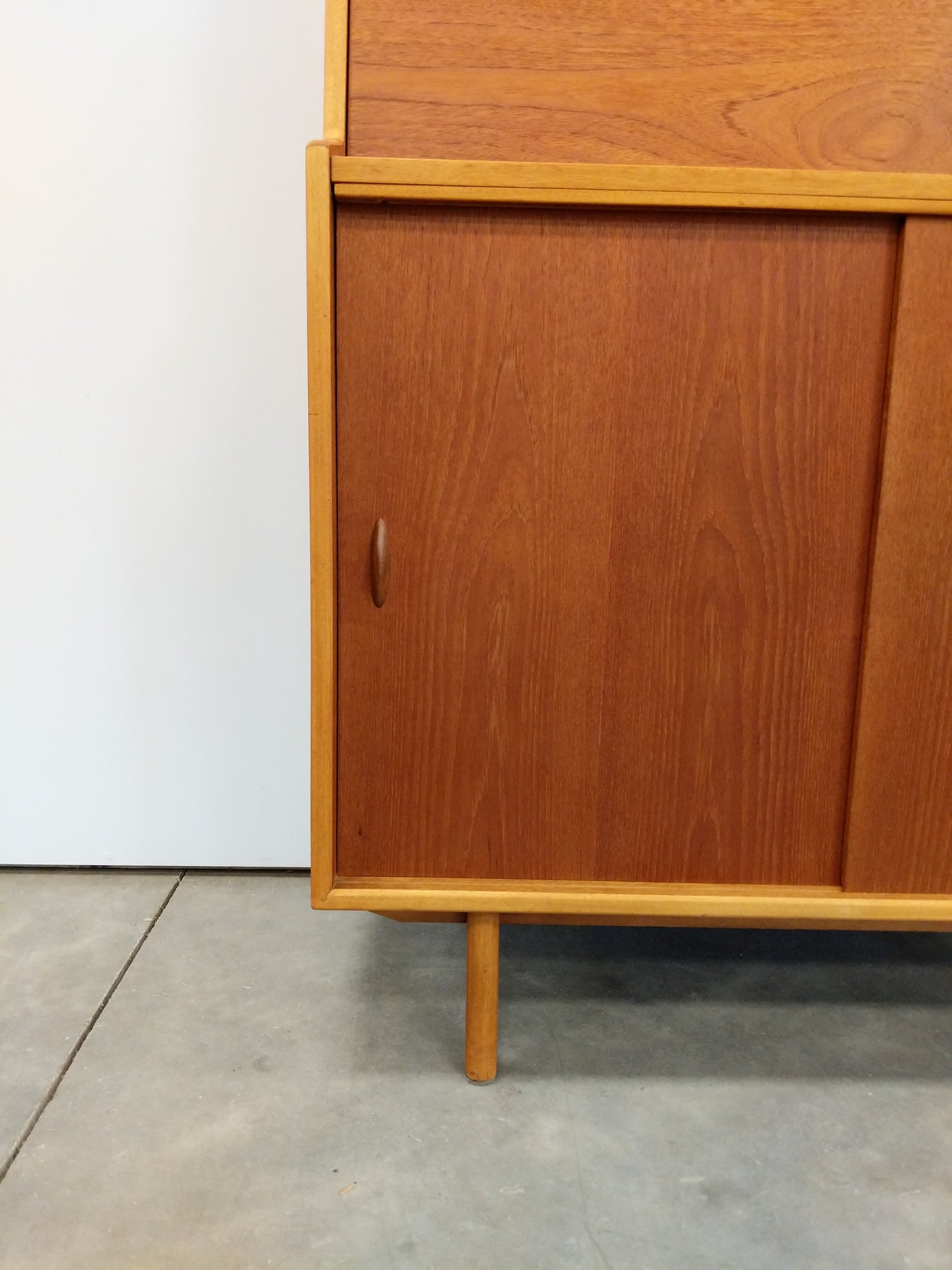 Vintage Mid Century Modern Teak Secretary Desk by Herbert E. Gibbs