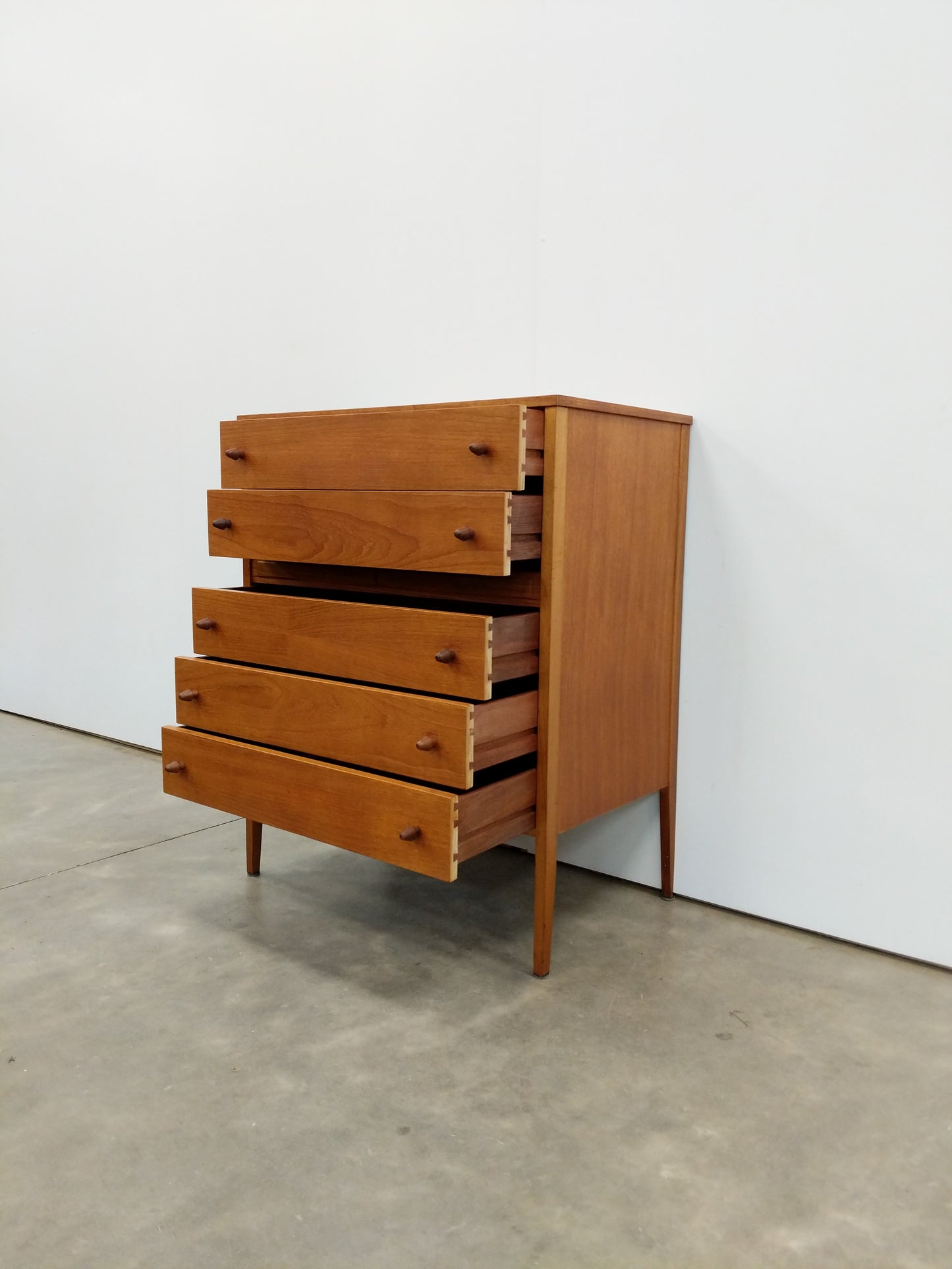 Vintage Mid Century Modern Teak Dresser