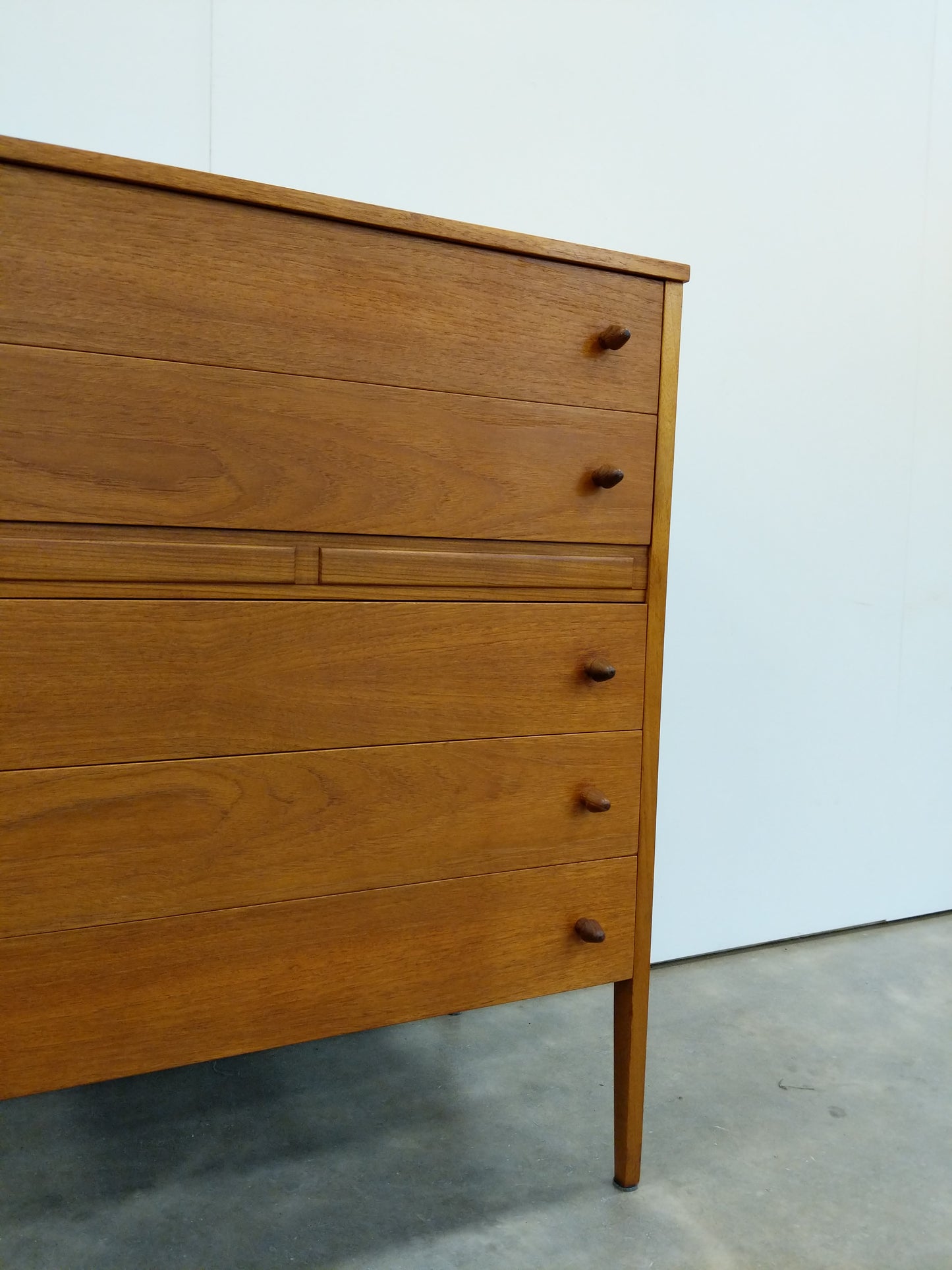 Vintage Mid Century Modern Teak Dresser