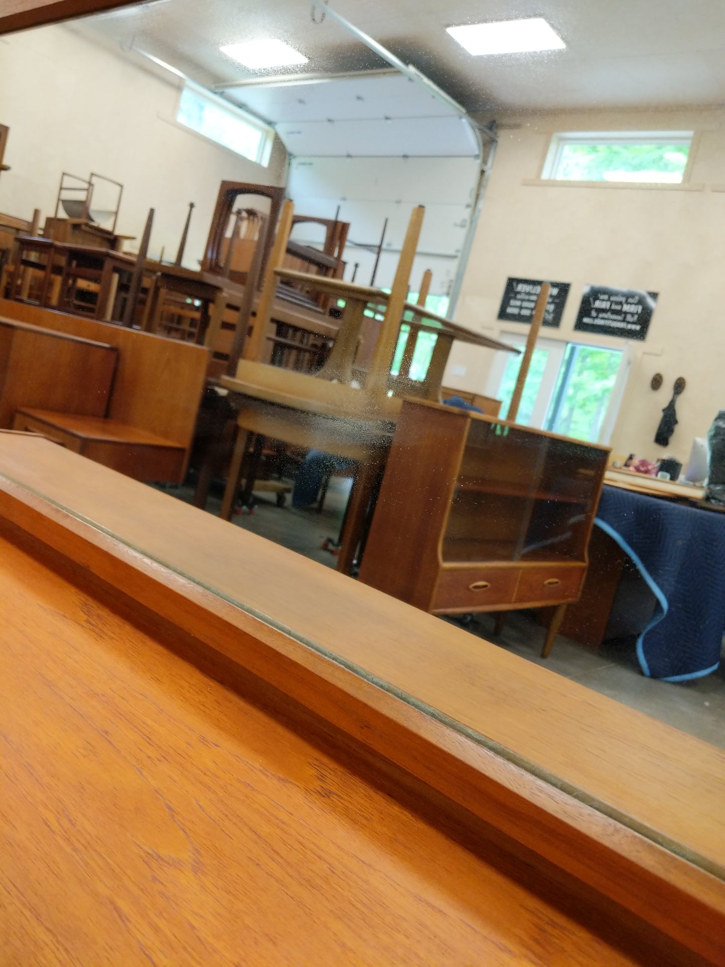 Vintage Mid Century Modern Teak Dressing Table / Dresser with Mirror by William Lawrence