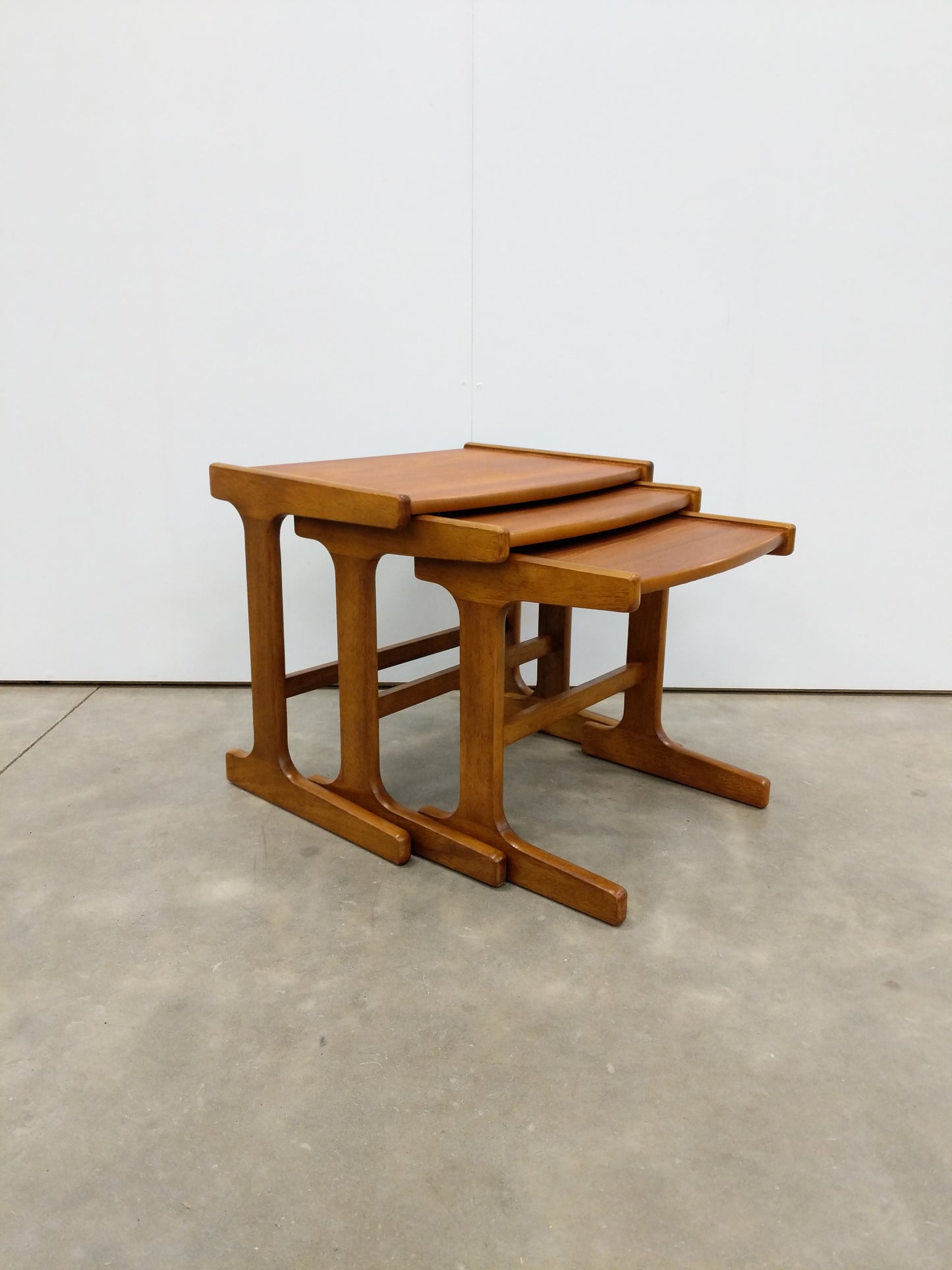 Set of Vintage Mid Century Modern Teak Nesting Tables