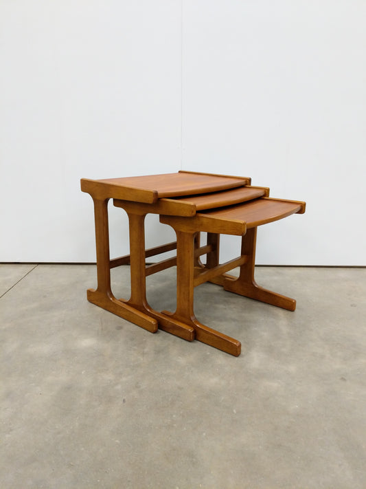 Set of Vintage Mid Century Modern Teak Nesting Tables