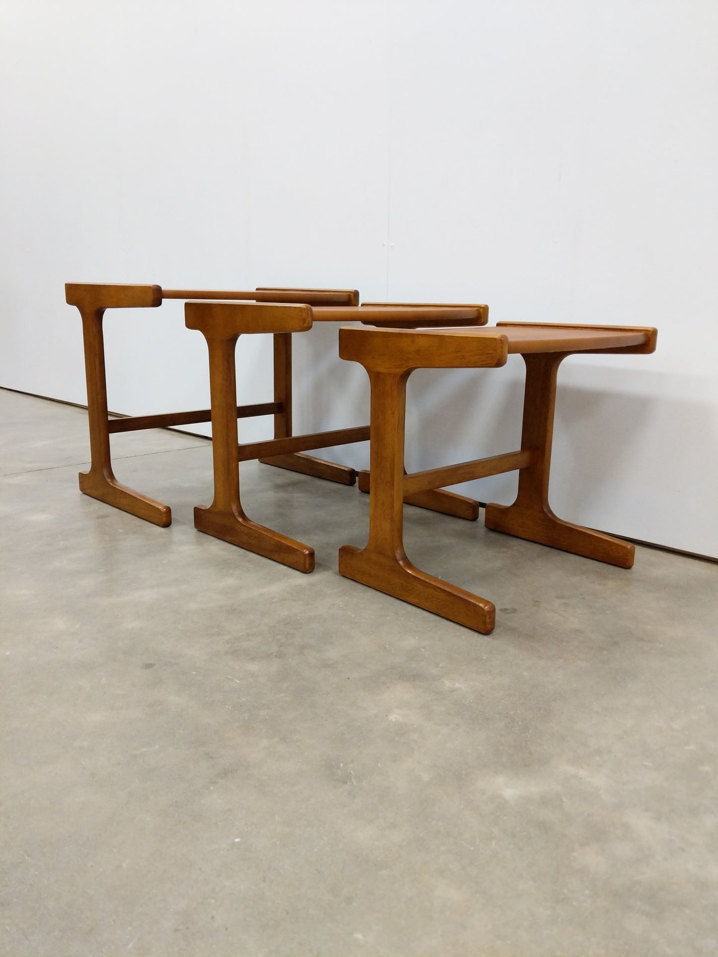 Set of Vintage Mid Century Modern Teak Nesting Tables