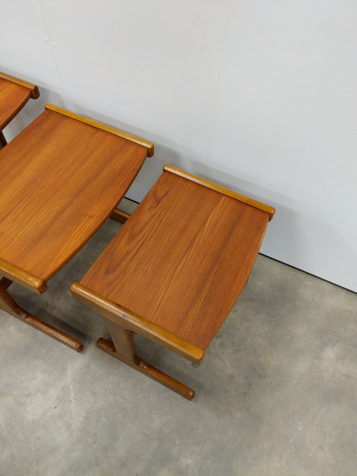 Set of Vintage Mid Century Modern Teak Nesting Tables