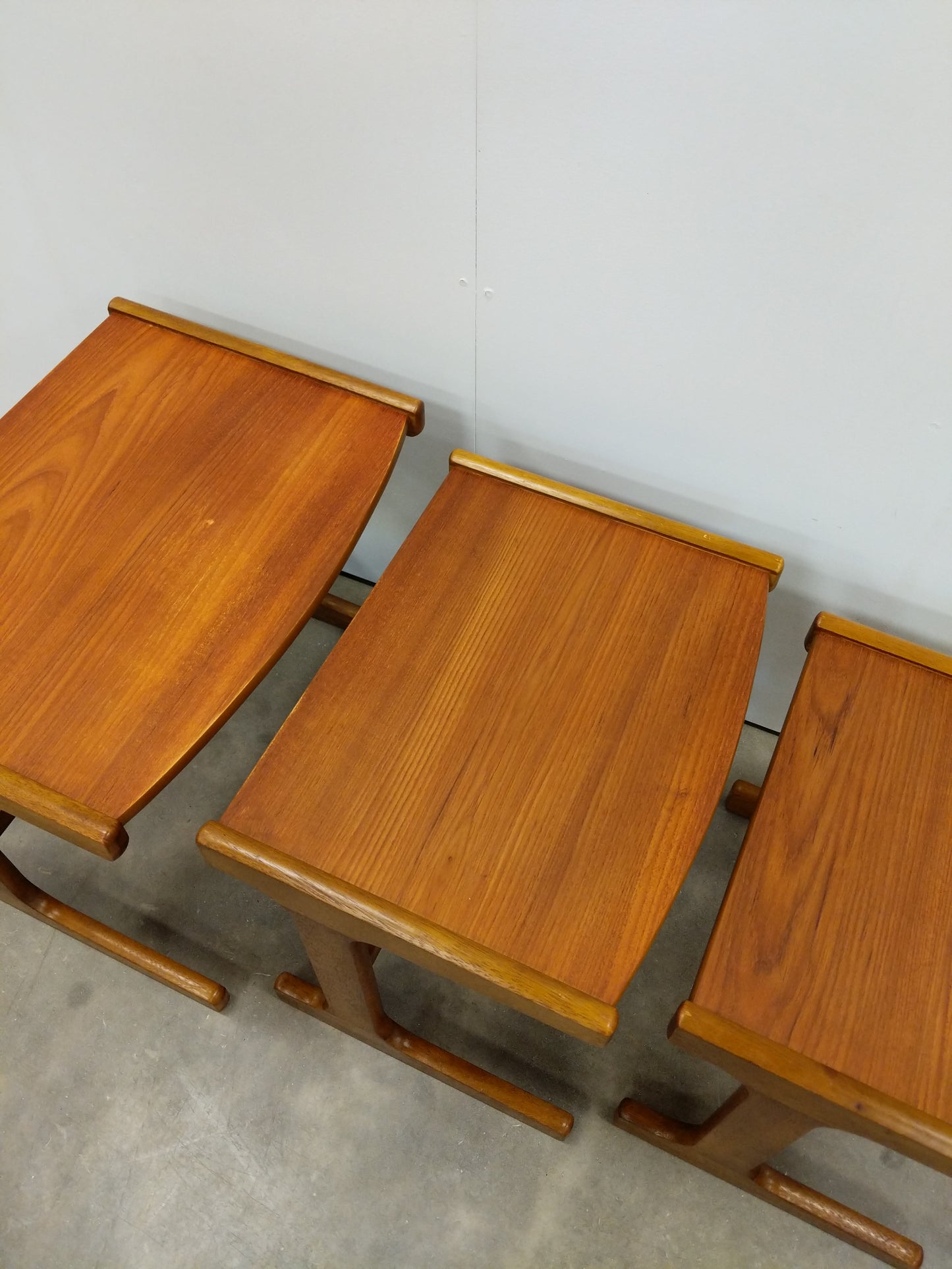 Set of Vintage Mid Century Modern Teak Nesting Tables