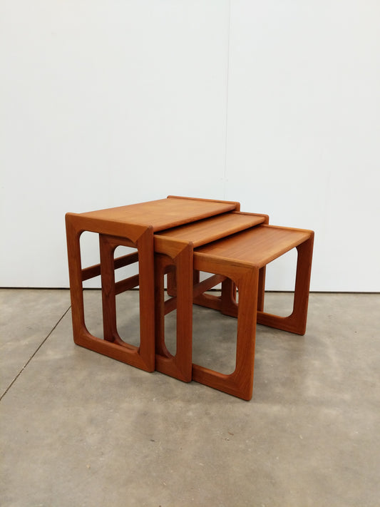 Set of Vintage Danish Modern Teak Nesting Tables by Salin Nyborg