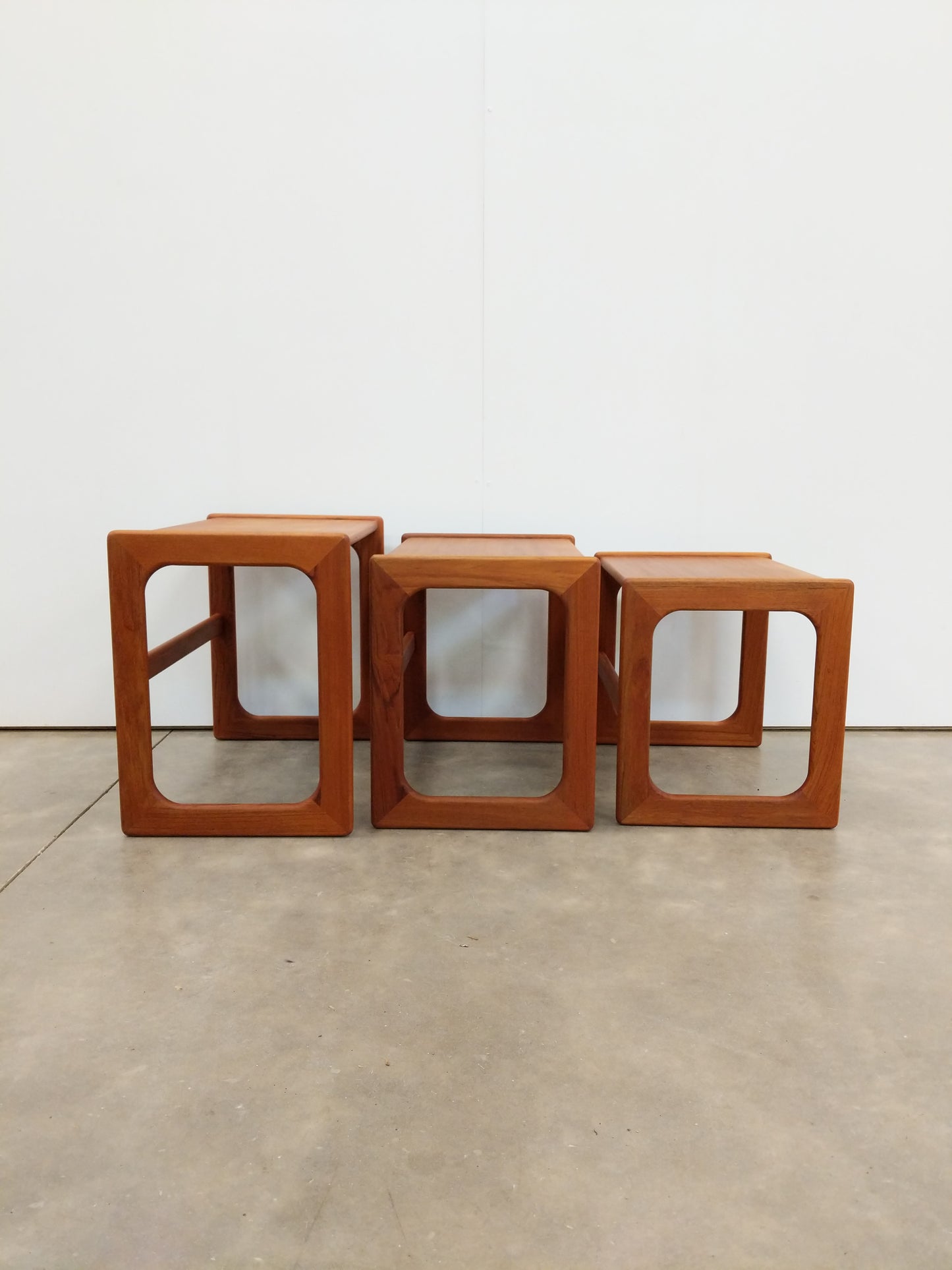 Set of Vintage Danish Modern Teak Nesting Tables by Salin Nyborg