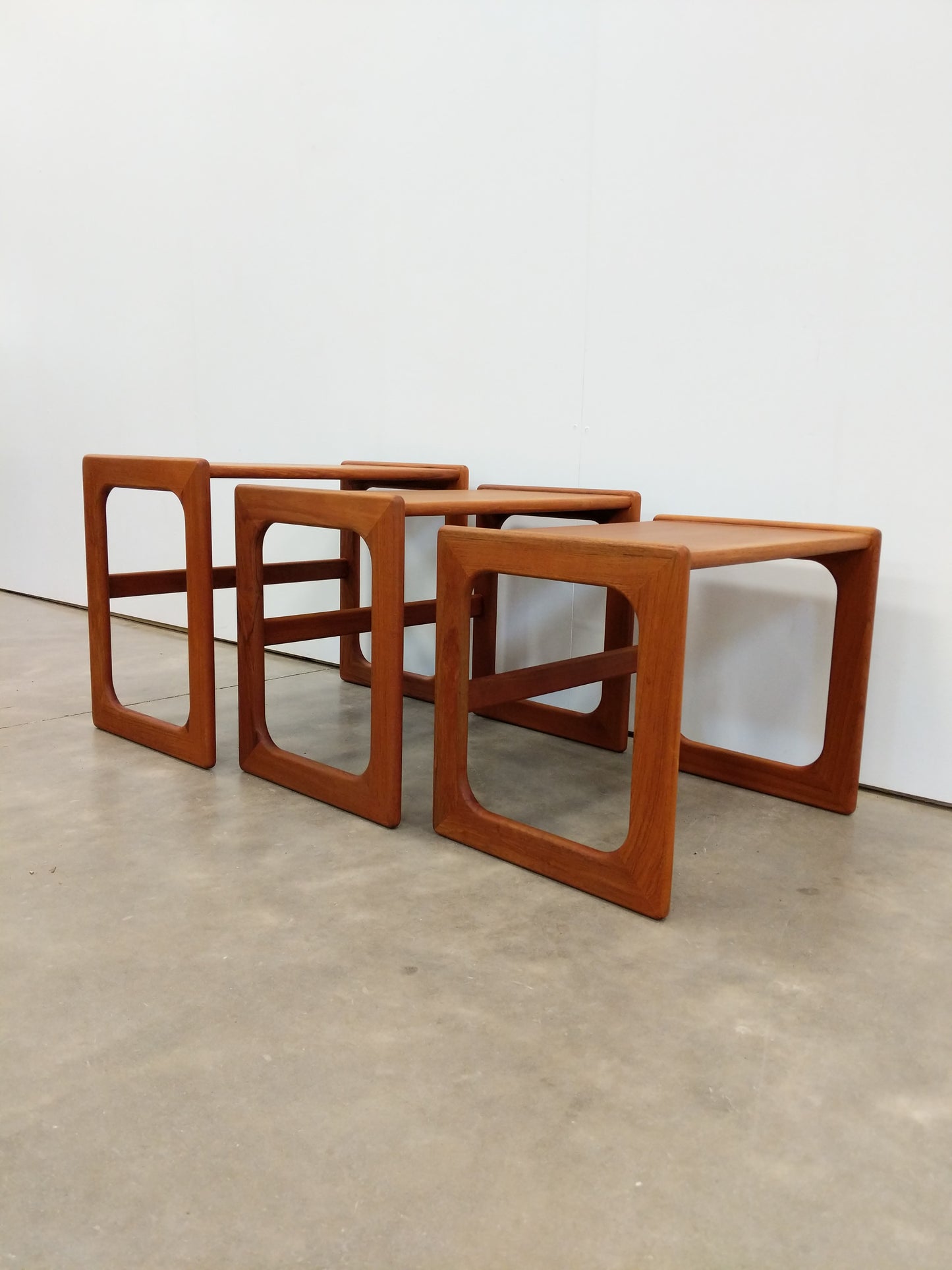 Set of Vintage Danish Modern Teak Nesting Tables by Salin Nyborg