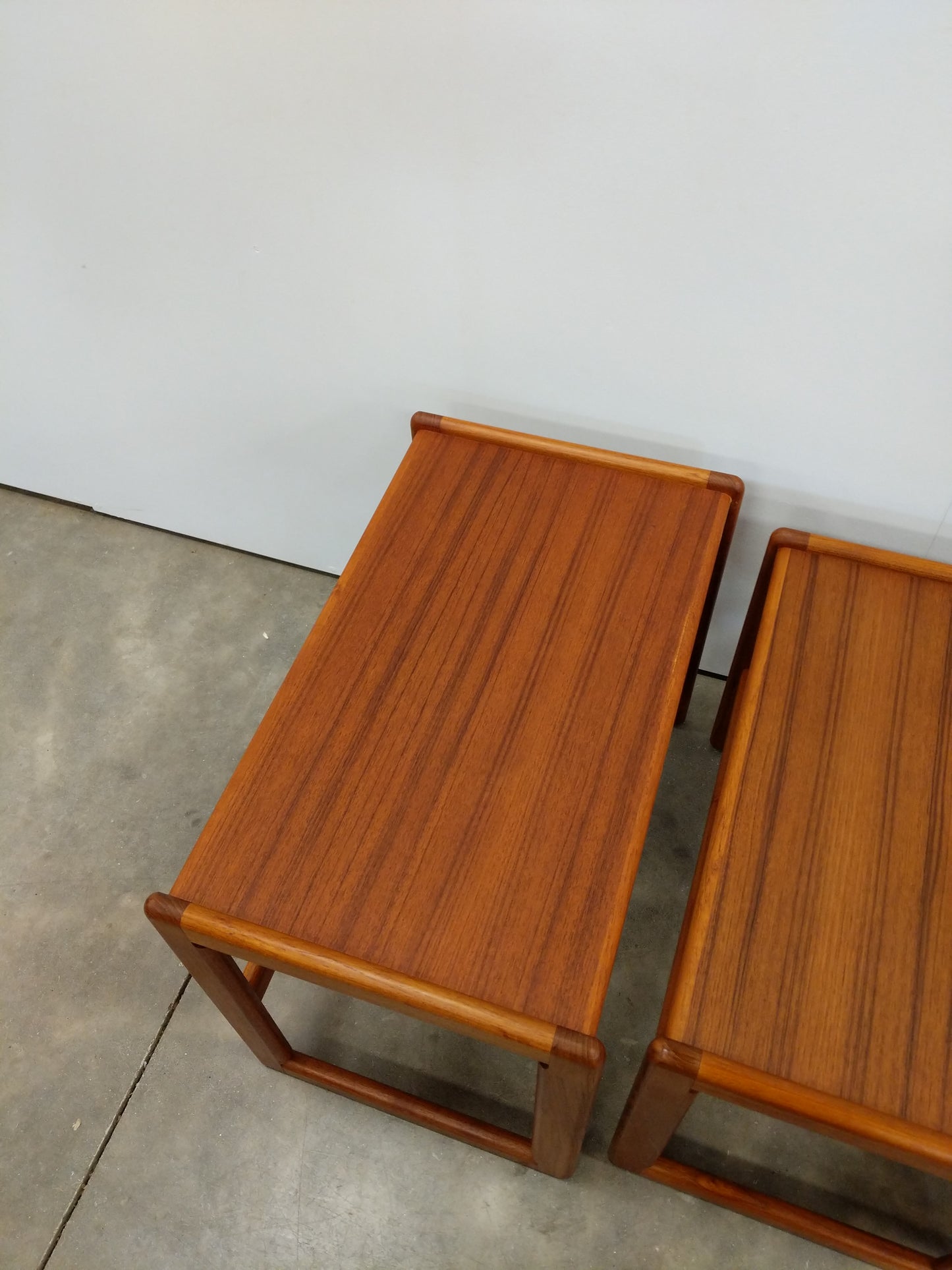 Set of Vintage Mid Century Modern Teak Nesting Tables by O'Donnell