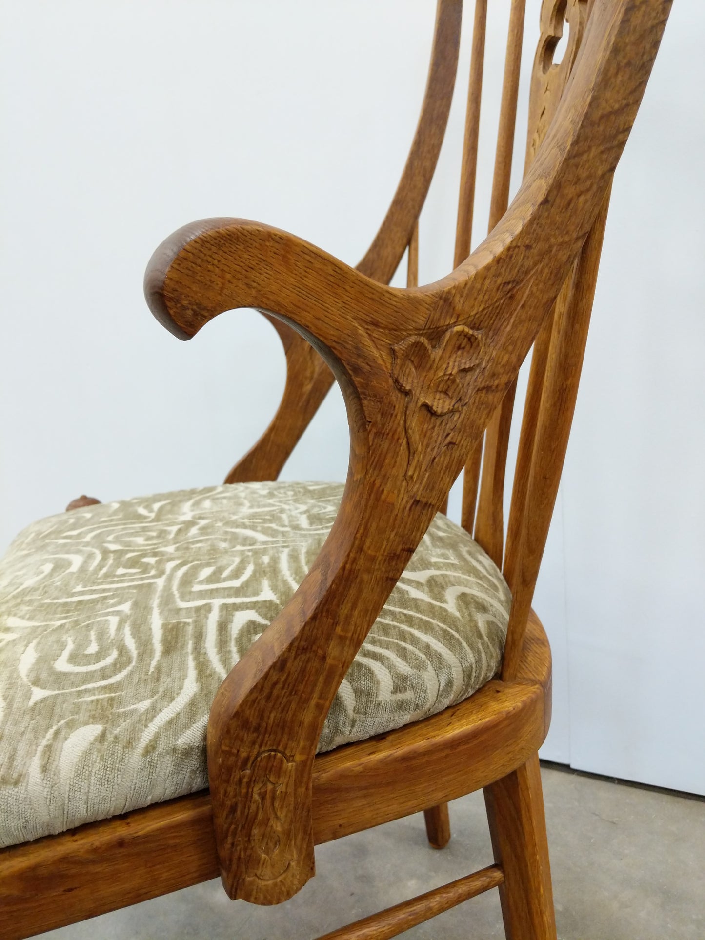 Antique Danish Oak Armchair