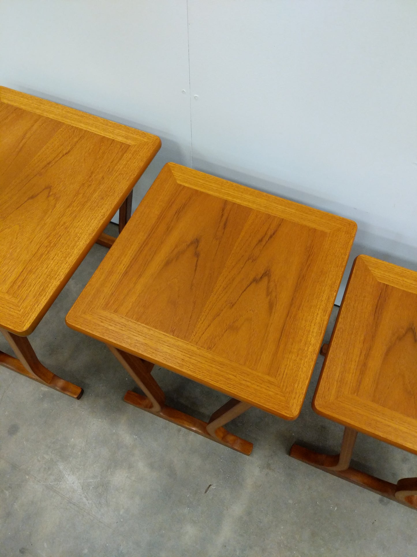 Set of Vintage Mid Century Modern Teak Nesting Tables by Parker Knoll