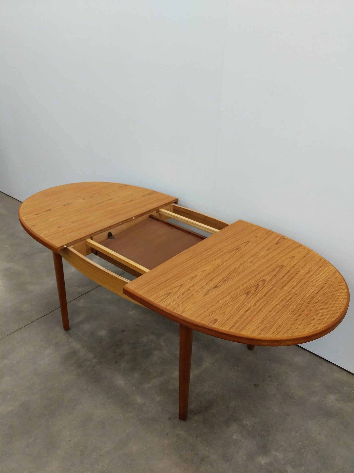 Vintage Mid Century Modern Teak Extendable Dining Table