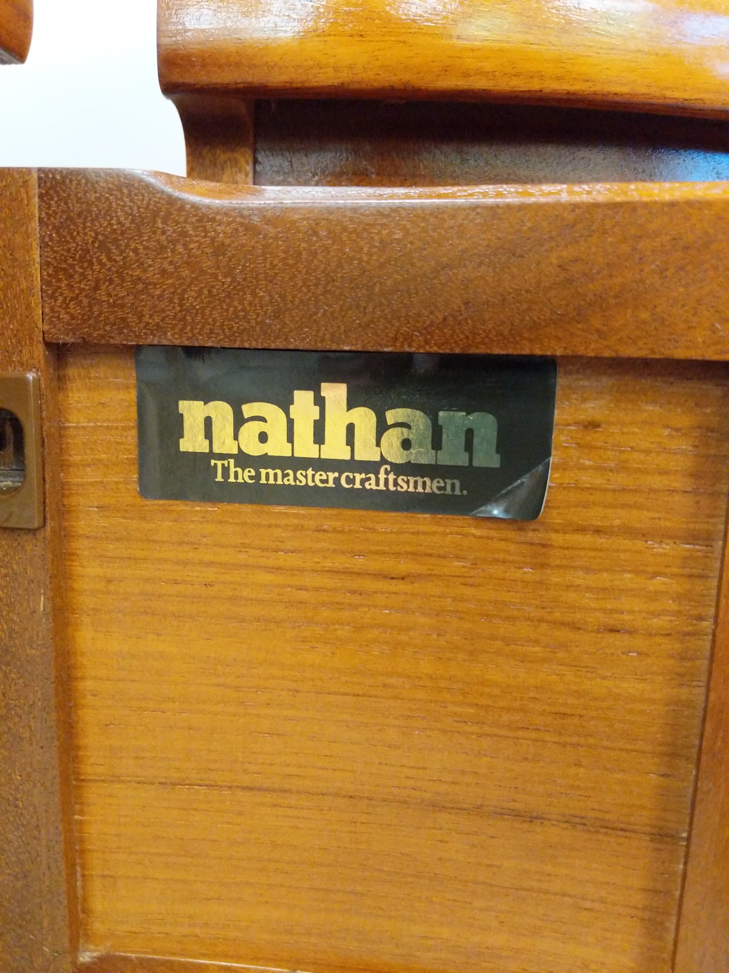 Pair of Vintage Mid Century Modern Teak Low Corner Cabinets by Nathan