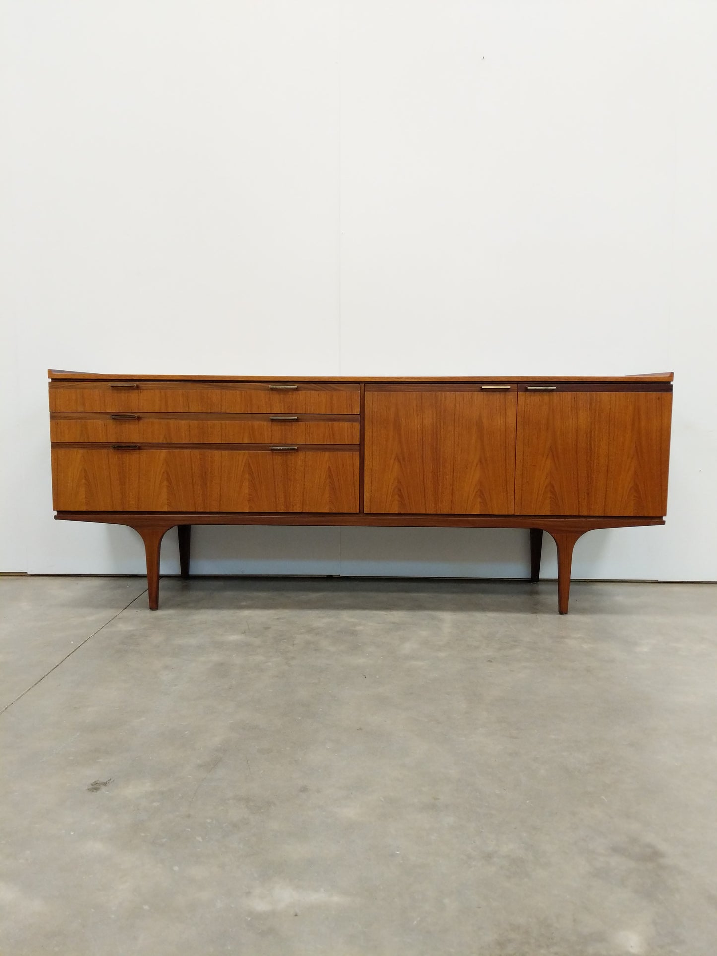 Vintage Mid Century Modern Teak Credenza by Meredew