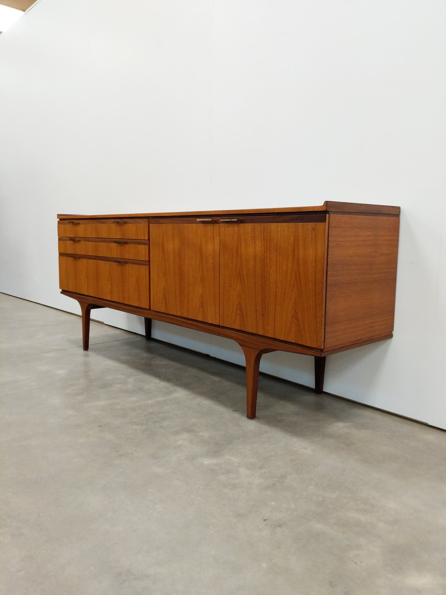 Vintage Mid Century Modern Teak Credenza by Meredew