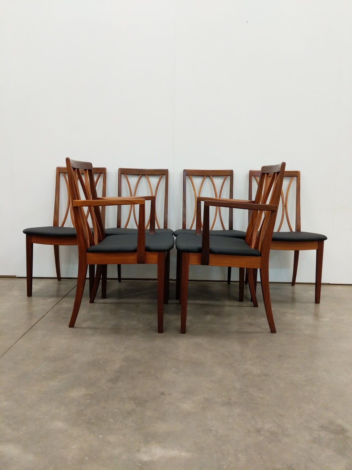 Set of 6 Vintage Mid Century Modern Dining Chairs by G Plan