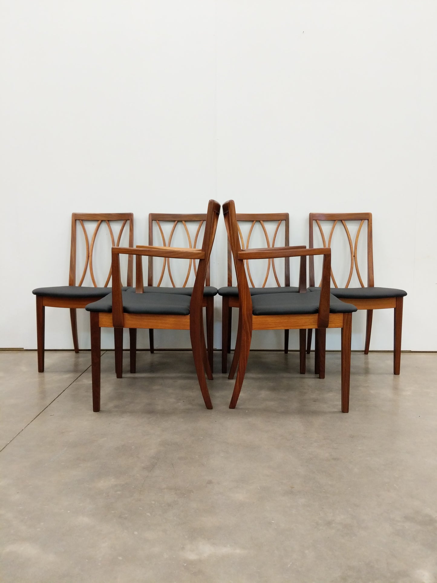 Set of 6 Vintage Mid Century Modern Dining Chairs by G Plan