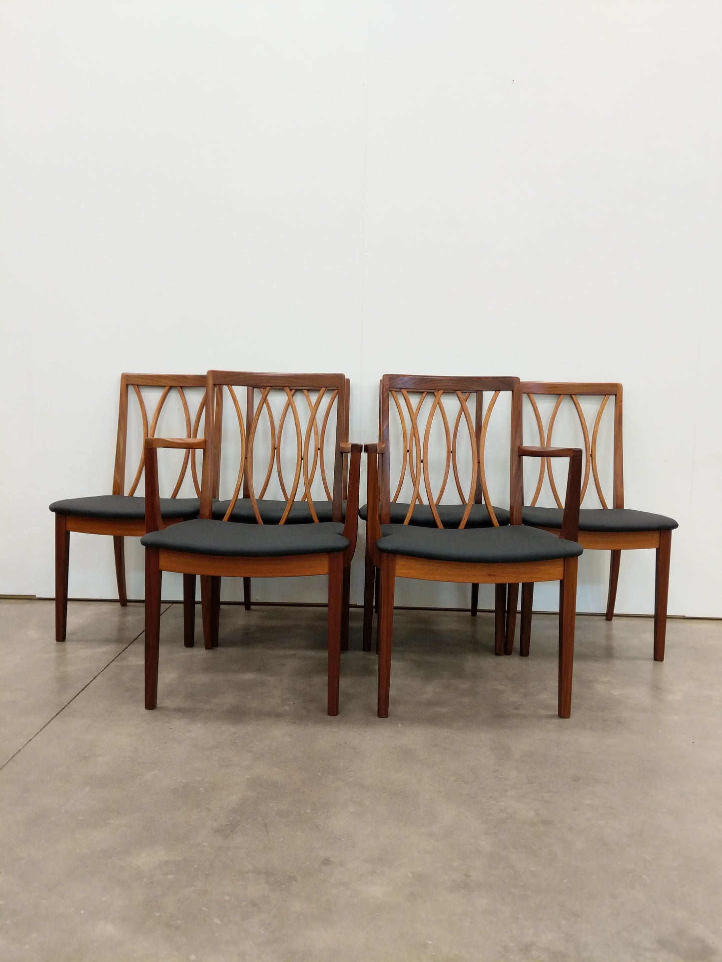 Set of 6 Vintage Mid Century Modern Dining Chairs by G Plan