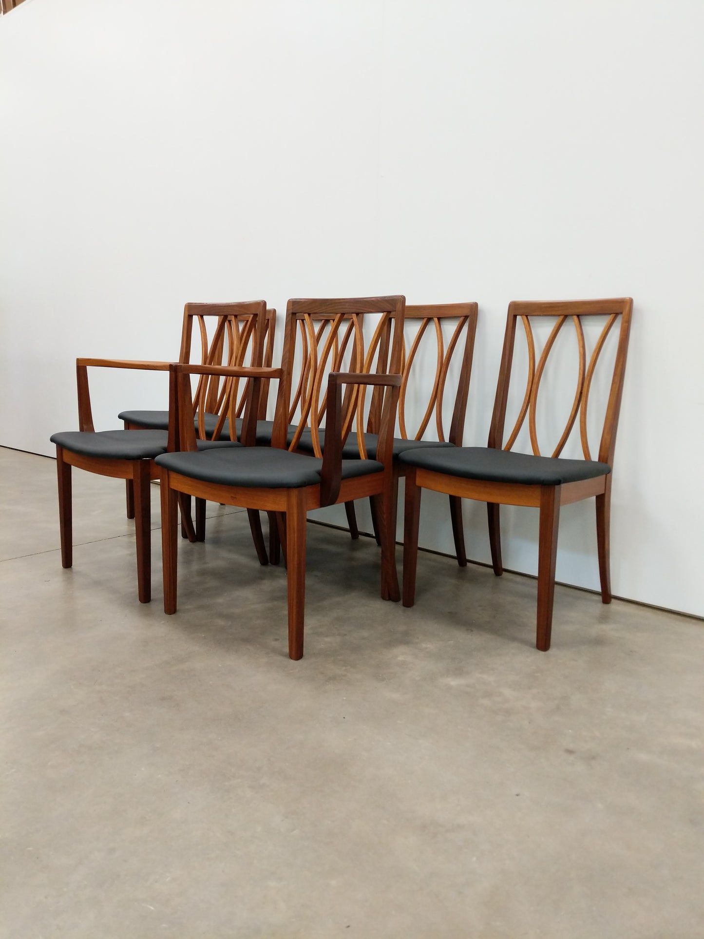 Set of 6 Vintage Mid Century Modern Dining Chairs by G Plan