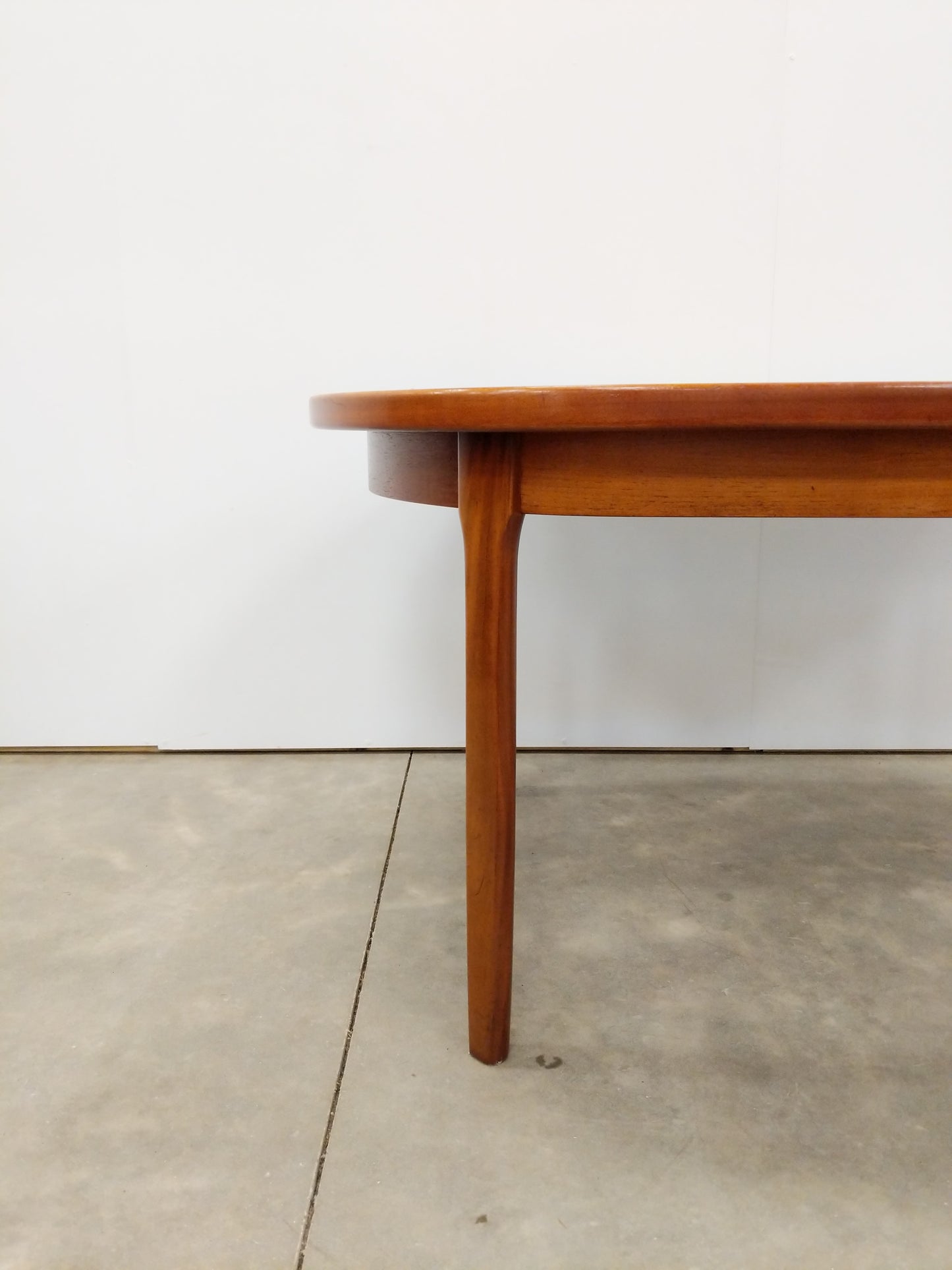Vintage Mid Century Modern Teak Extendable Dining Table by Elliotts