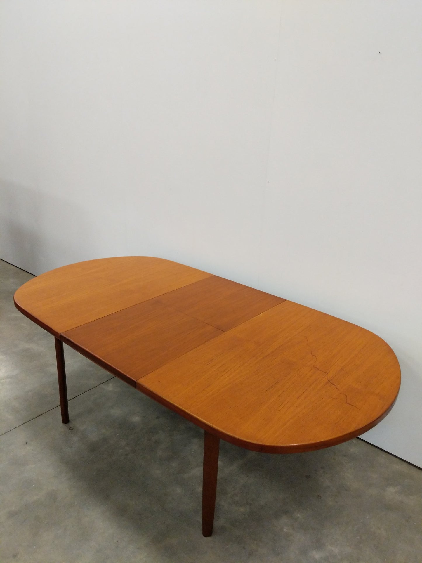 Vintage Mid Century Modern Teak Extendable Dining Table by Elliotts