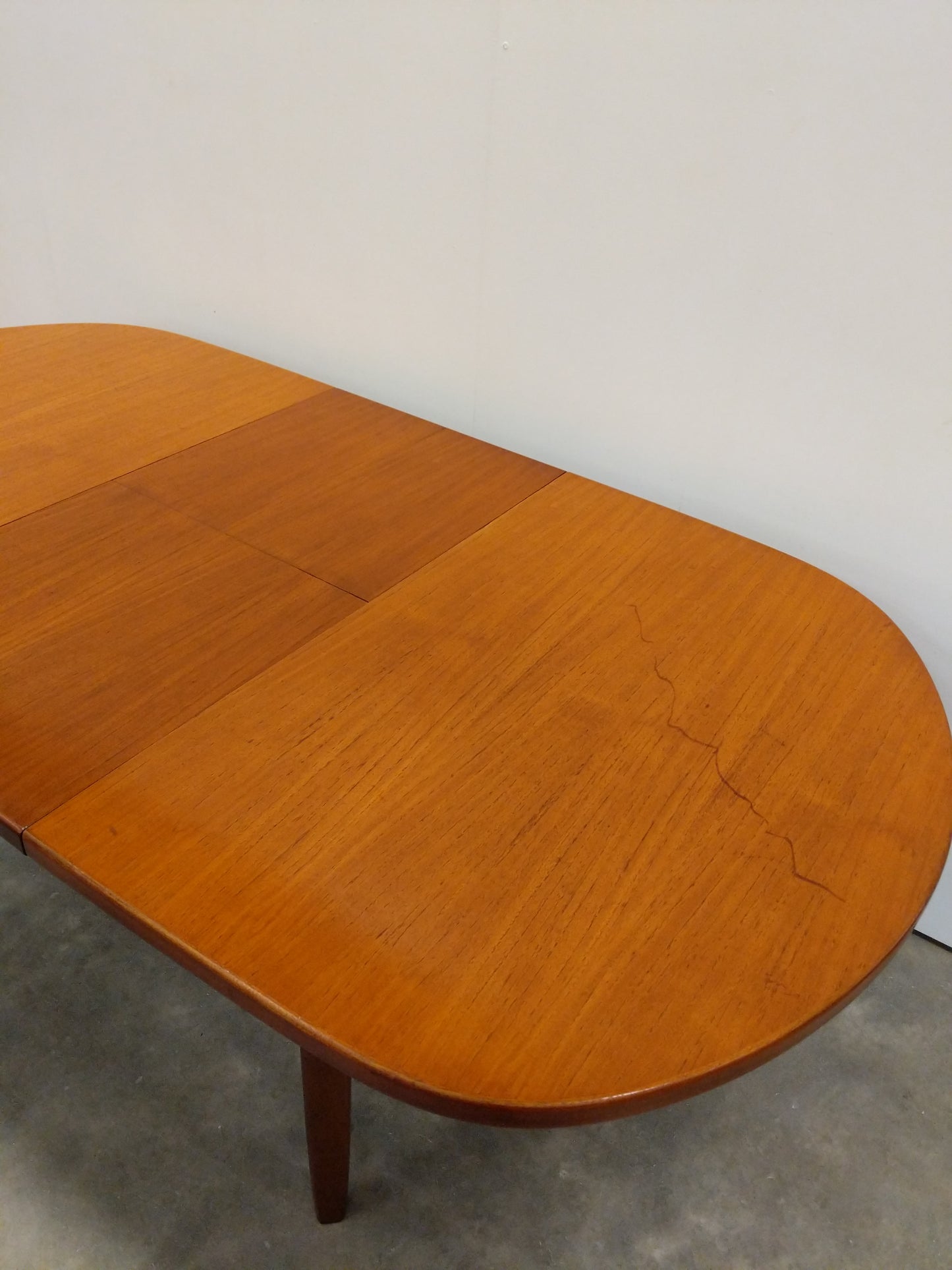 Vintage Mid Century Modern Teak Extendable Dining Table by Elliotts