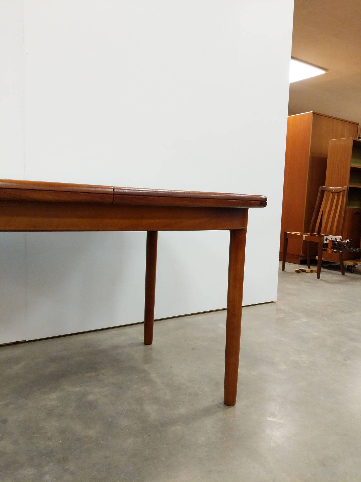 Vintage Mid Century Modern Teak Extendable Dining Table