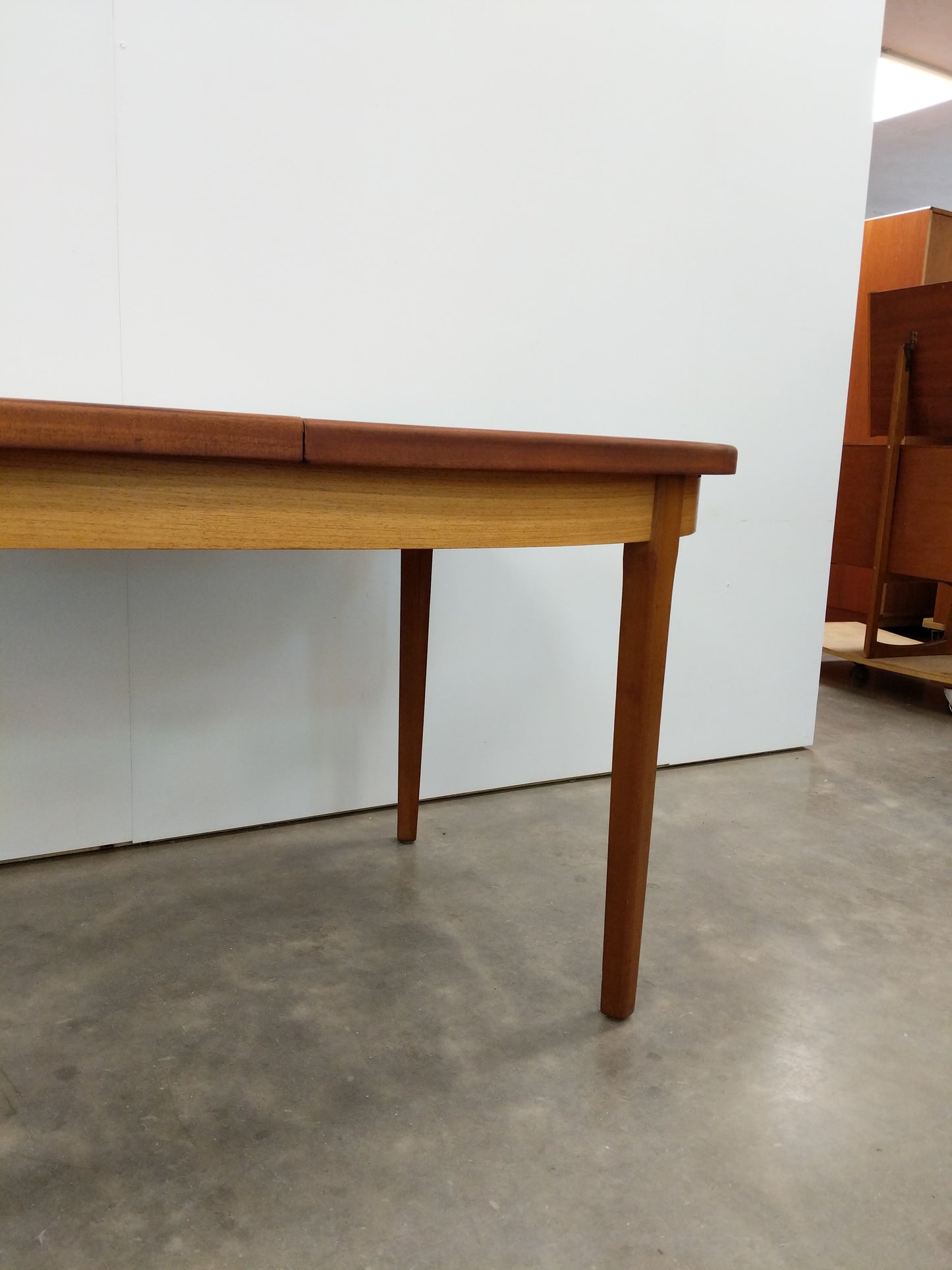 Vintage Mid Century Modern Teak Extendable Dining Table