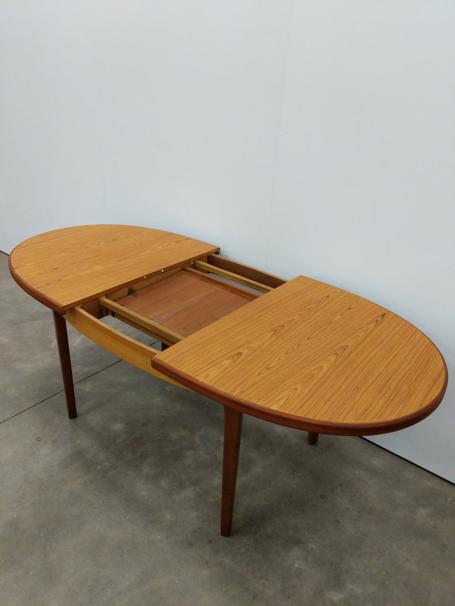 Vintage Mid Century Modern Teak Extendable Dining Table