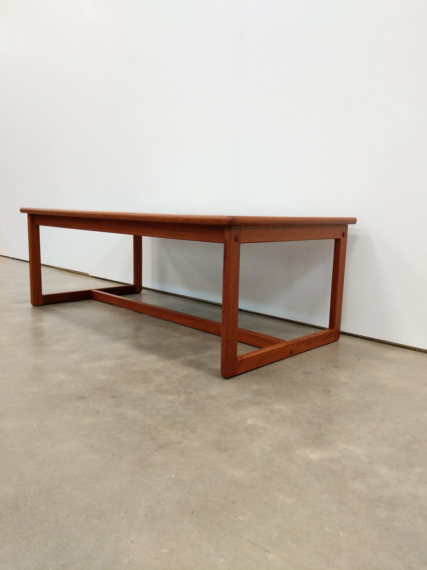 Vintage Danish Modern Teak and Tile Coffee Table by Toften