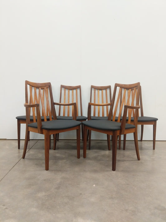 Set of 6 Vintage Mid Century Modern Dining Chairs by G Plan