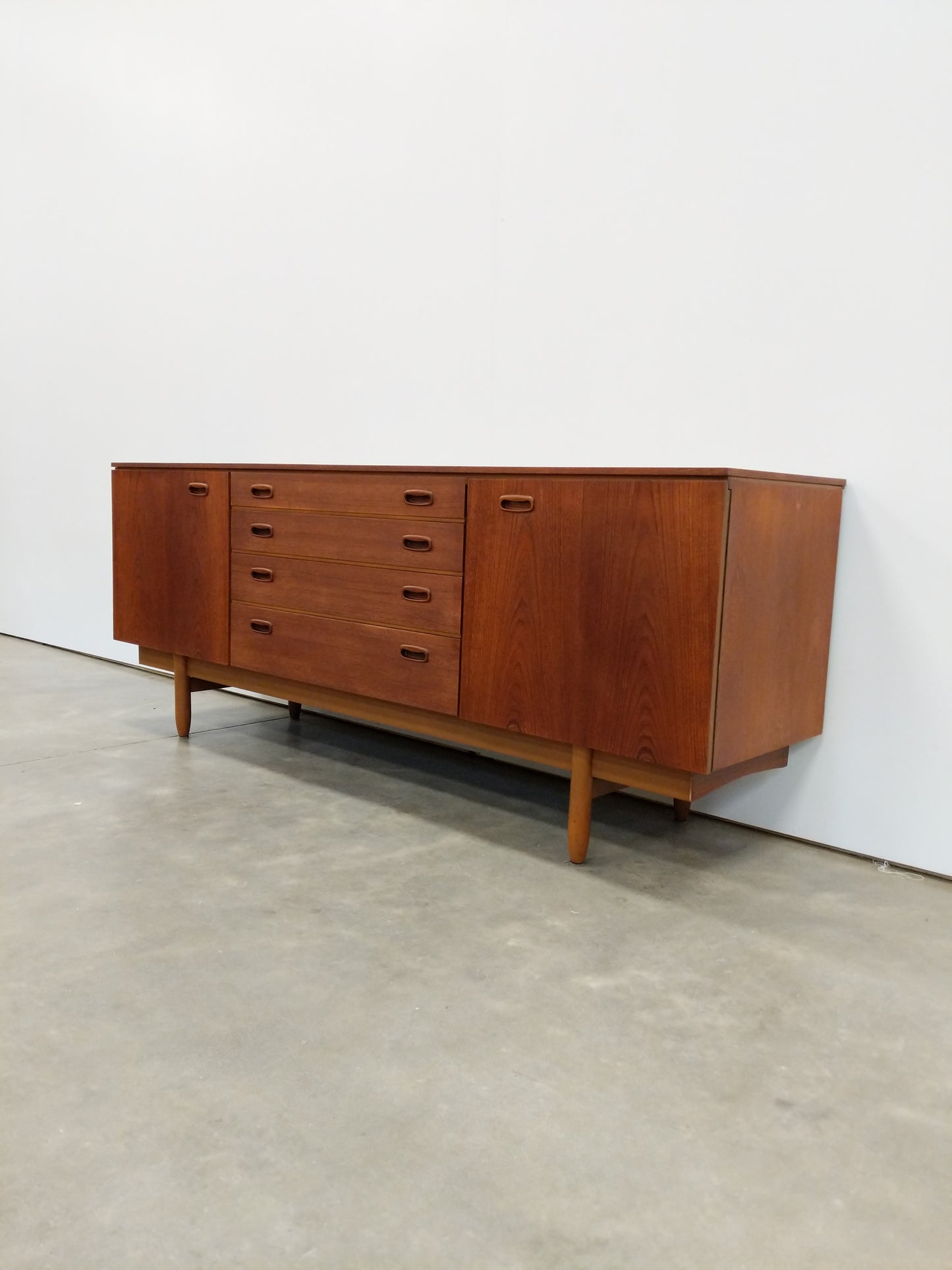 Vintage Mid Century Modern Teak Credenza by Validity Furniture