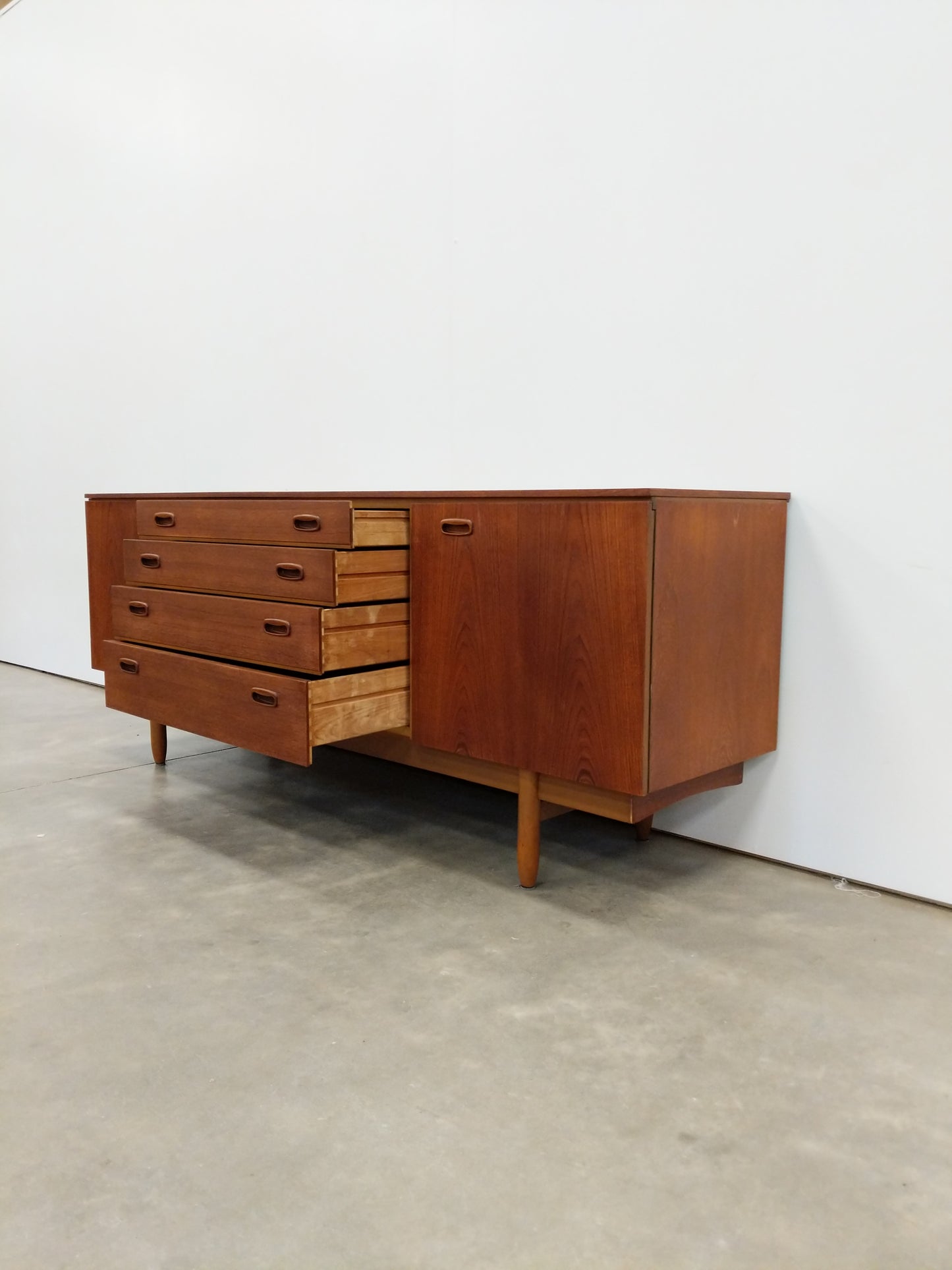 Vintage Mid Century Modern Teak Credenza by Validity Furniture
