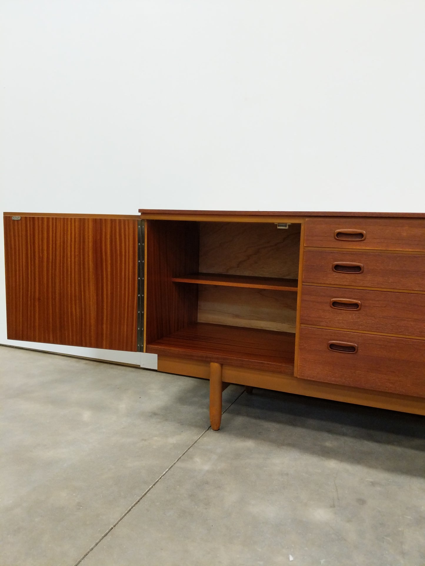 Vintage Mid Century Modern Teak Credenza by Validity Furniture
