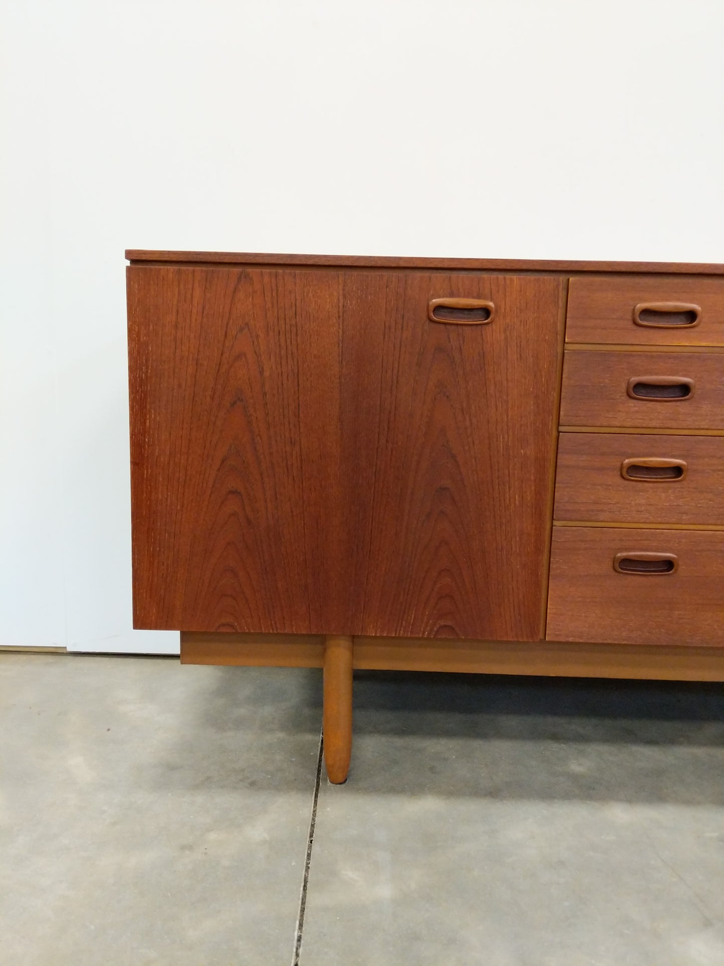 Vintage Mid Century Modern Teak Credenza by Validity Furniture
