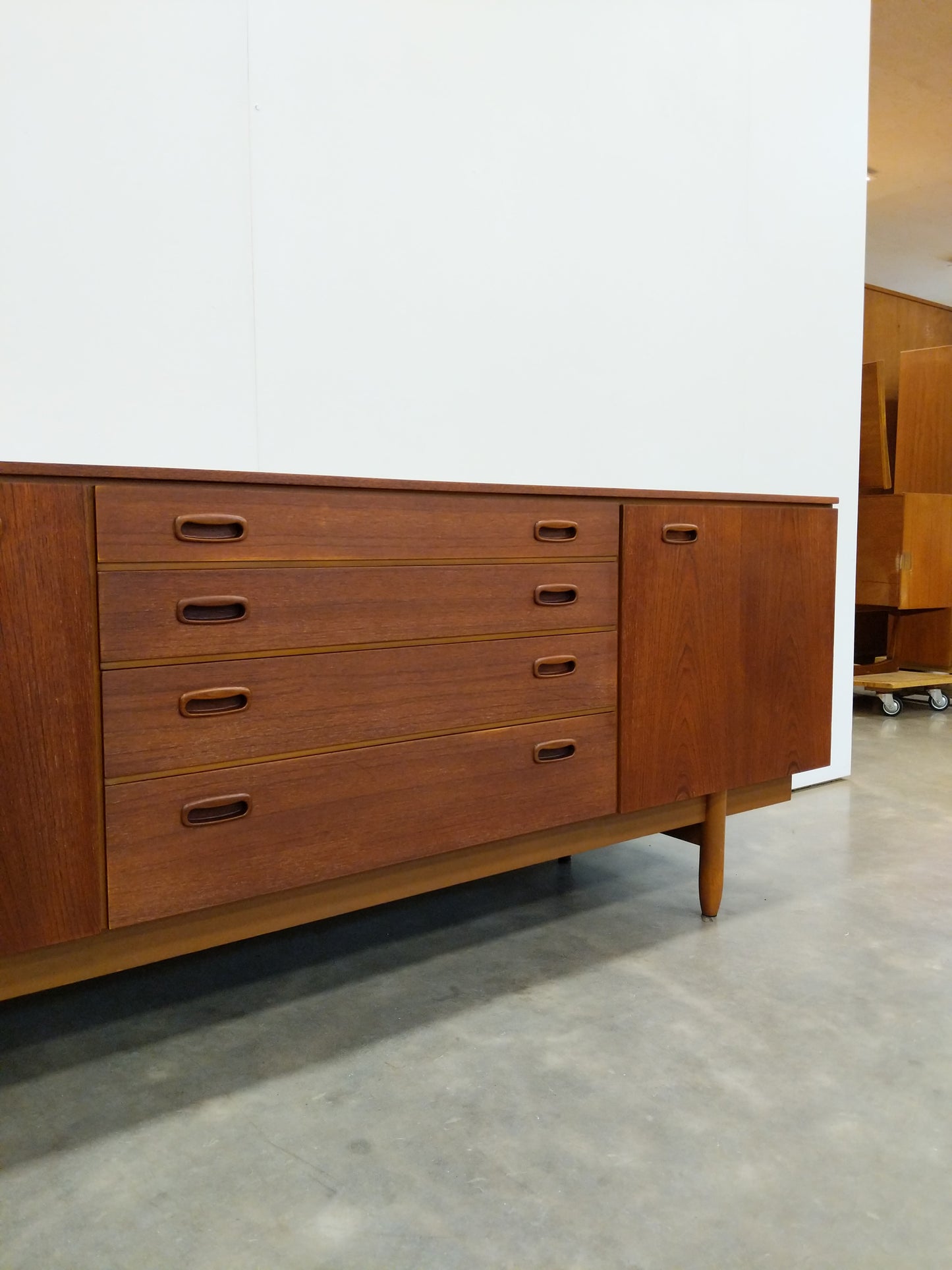 Vintage Mid Century Modern Teak Credenza by Validity Furniture