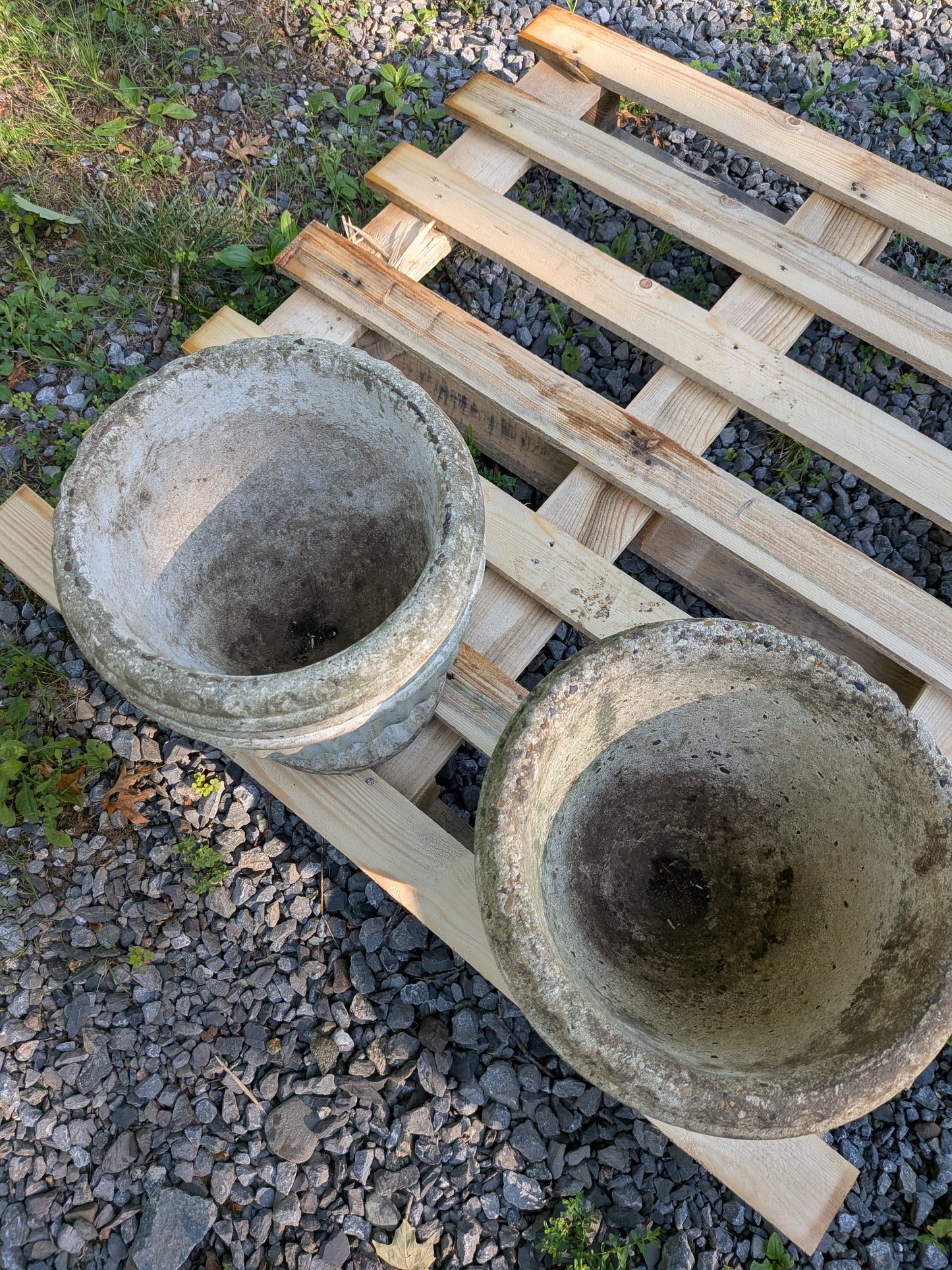 2 British Cast Stone Planters / Jardinieres